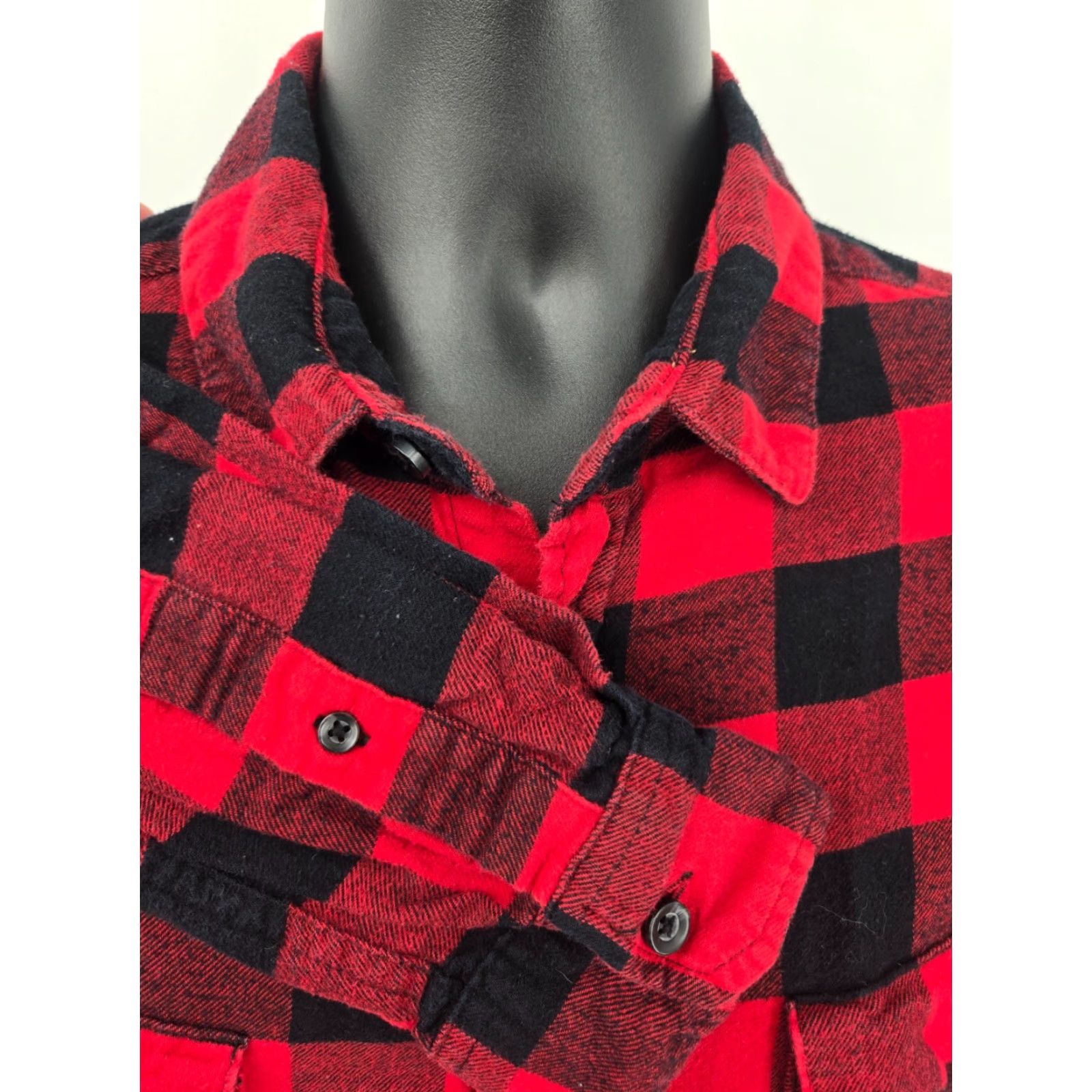Vintage Goodfellow Shirt Men Adult Large Red Plaid Buffalo Pocket Button-Up Flannel Cotton Size US L / EU 52-54 / 3 - 5 Thumbnail