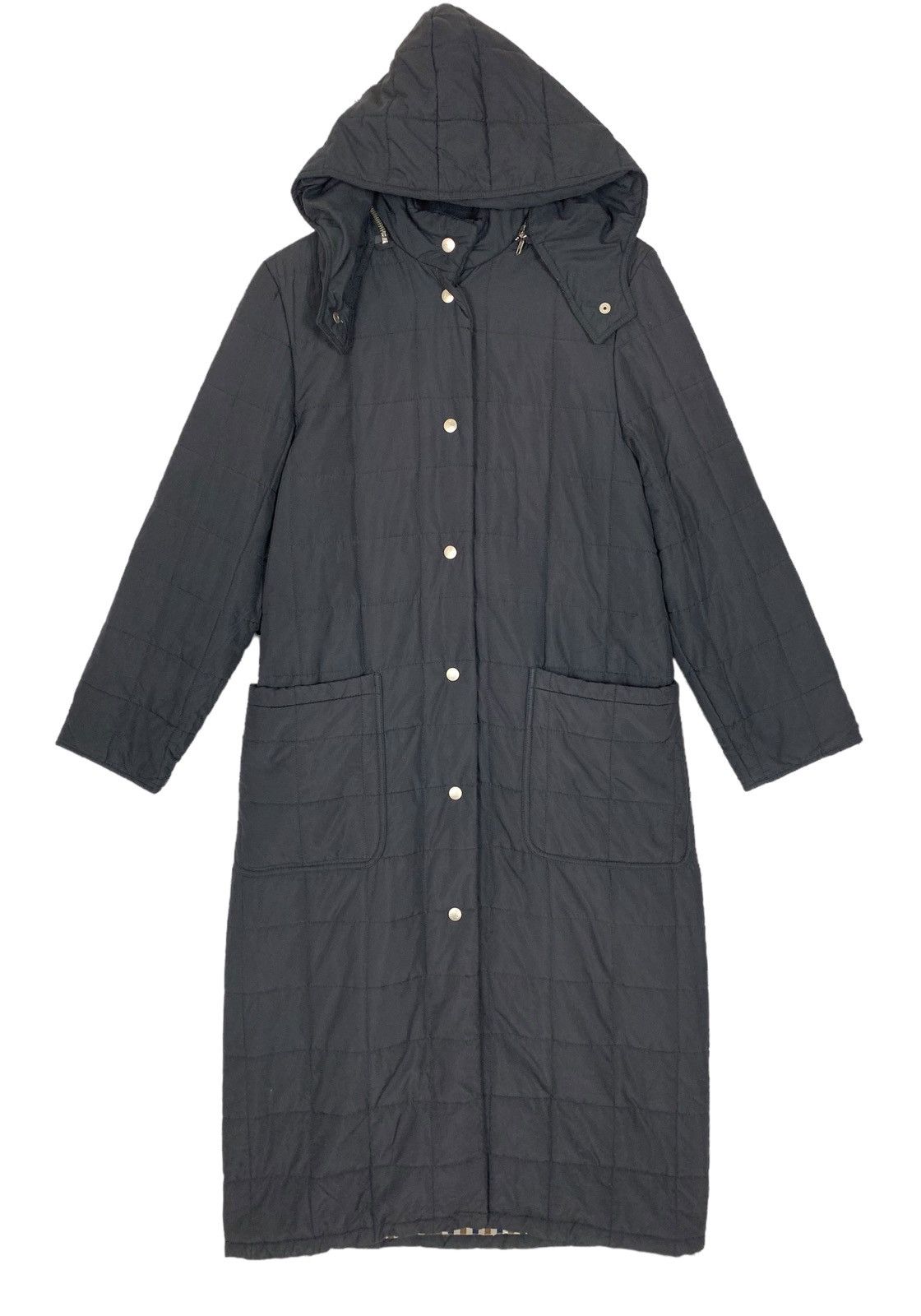 Aquascutum Aquascutum Quilted Designer Long Coat Colour Black Size S Size S / US 4 / IT 40 - 1 Thumbnail