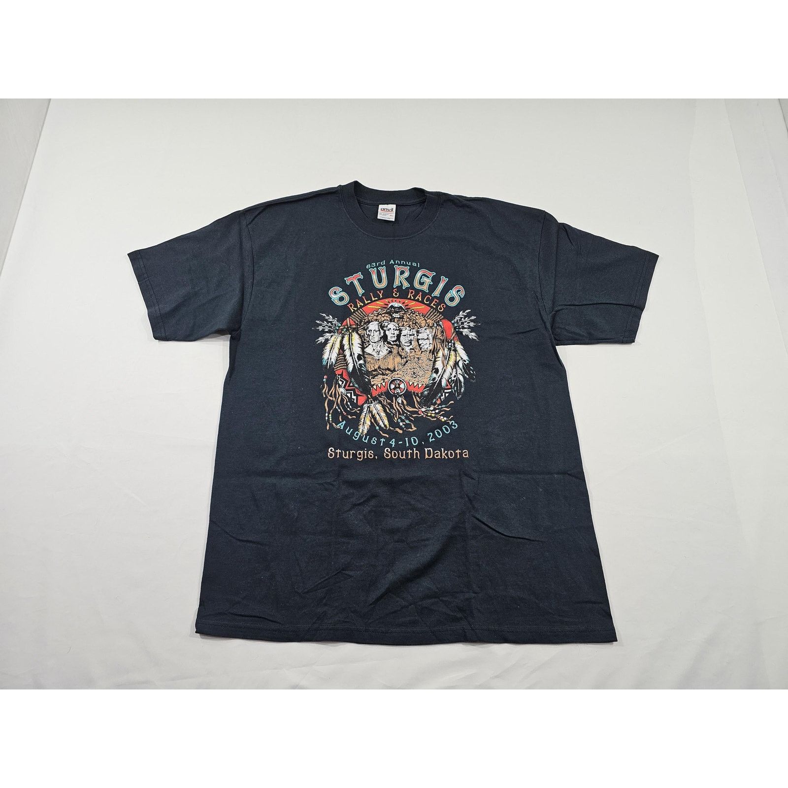 Anvil Sturgis 2003 Bike Rally Eagle Double Sided Sz XL Black Size US XL / EU 56 / 4 - 1 Thumbnail