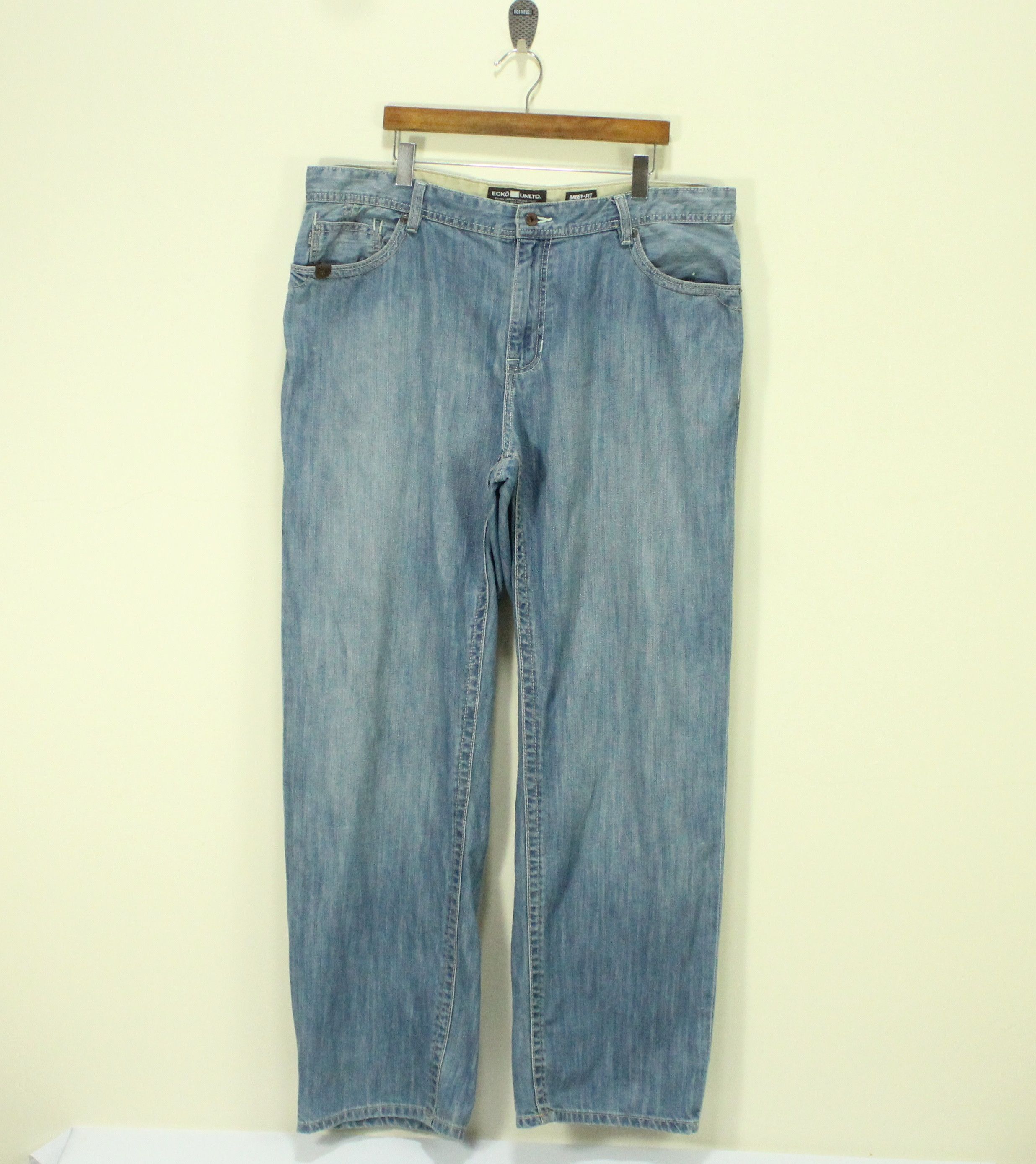 Ecko Unltd. ECKO UNLTD Denim Baggy Fit Embroidered Logo JNCO STUSSY Size US 42 / EU 58 - 7 Thumbnail