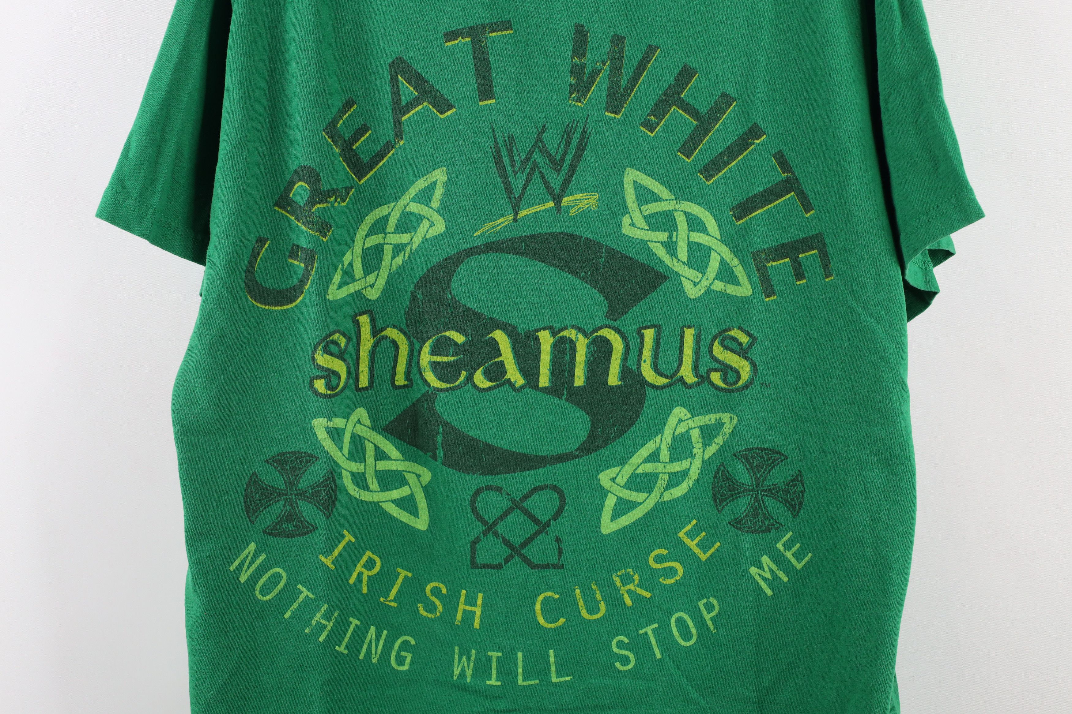 Vintage Vintage WWE White Sheamus Wrestling Short Sleeve T-Shirt Size US L / EU 52-54 / 3 - 4 Thumbnail
