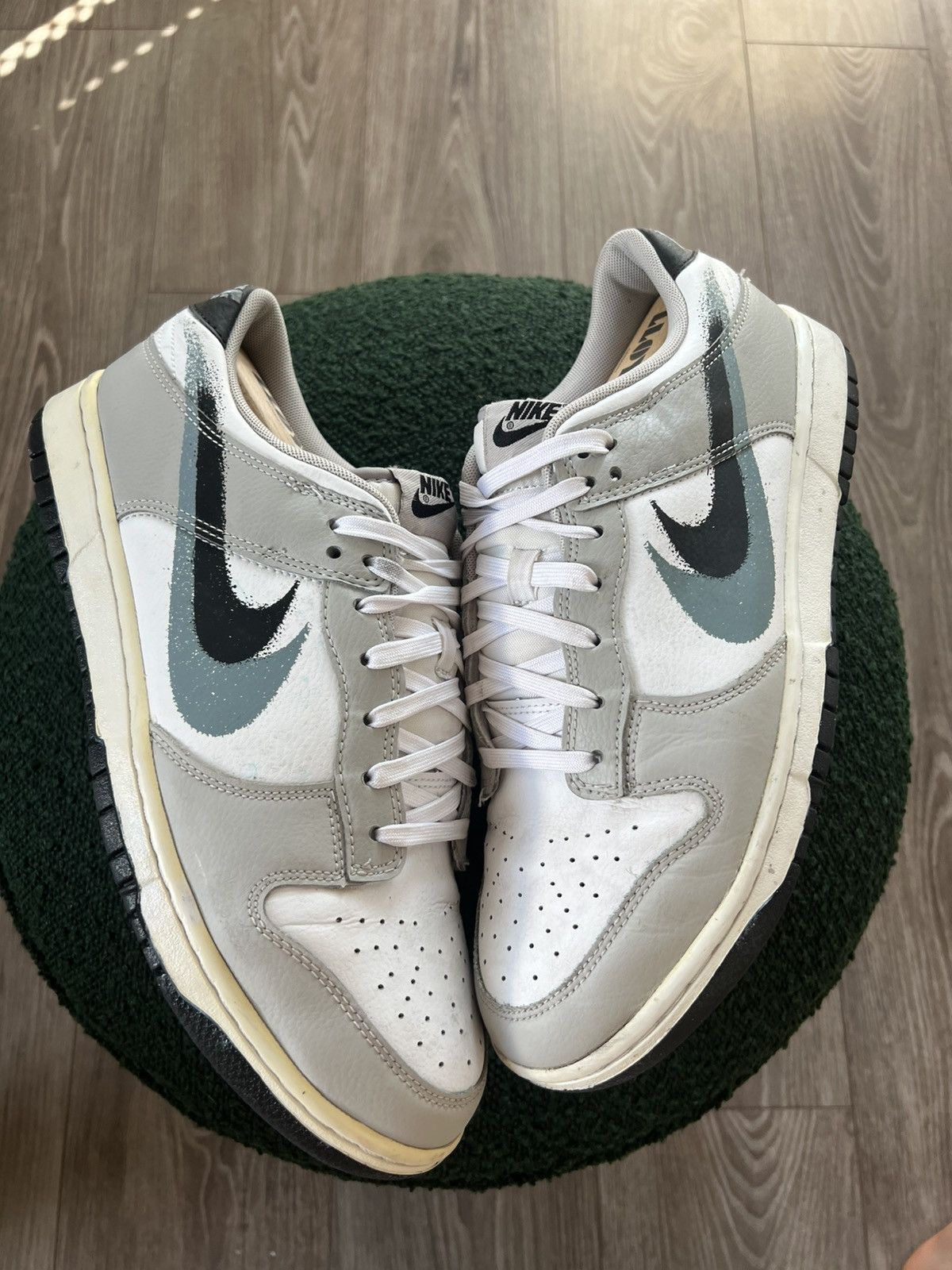 Japanese Brand × Nike ‼️Nike Dunk Low Stencil Swoosh Sneakers‼️ Size US 11 / EU 44 - 6 Thumbnail