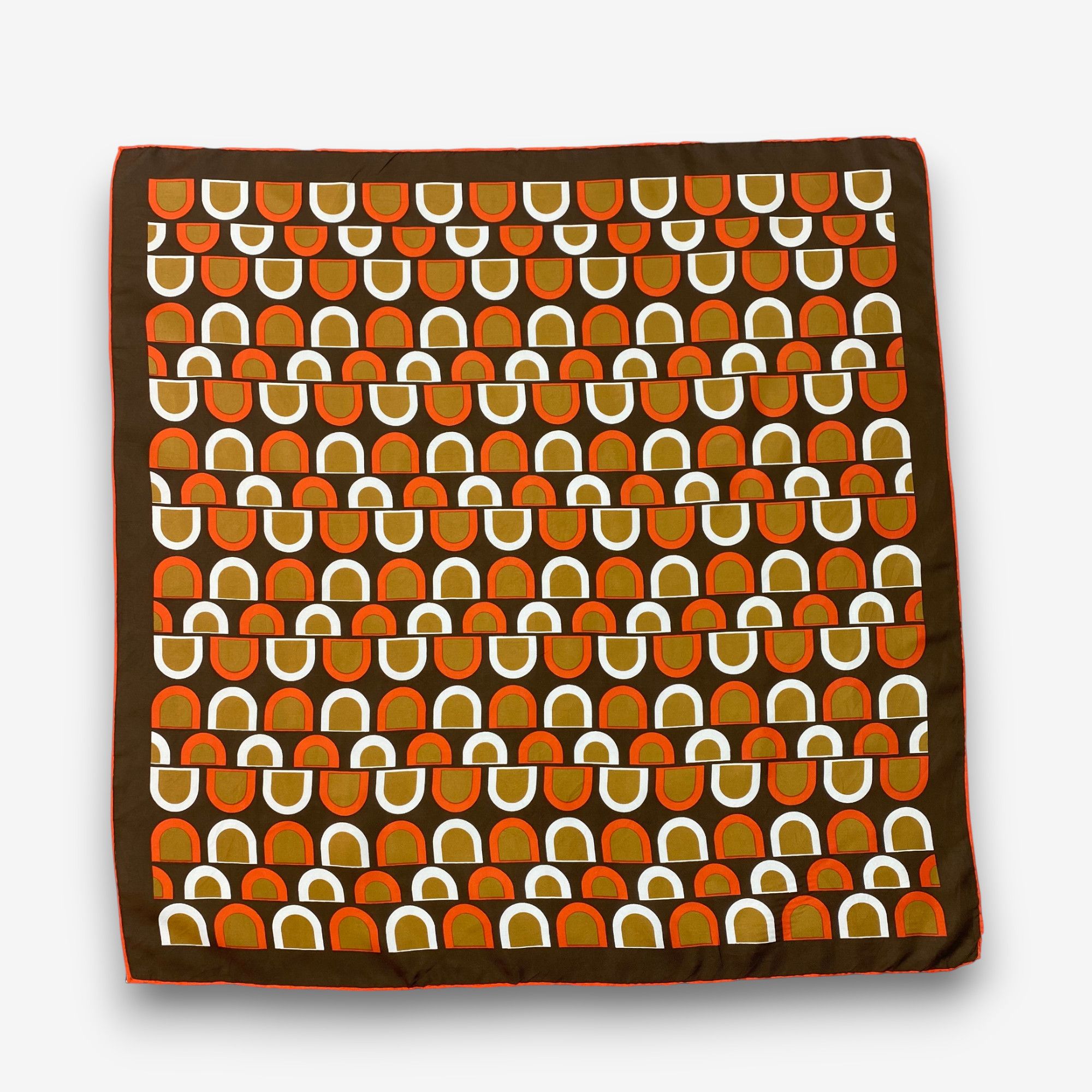 Vintage Retro Geometric SILK Scarf Twill Stole Wraps Scarves
