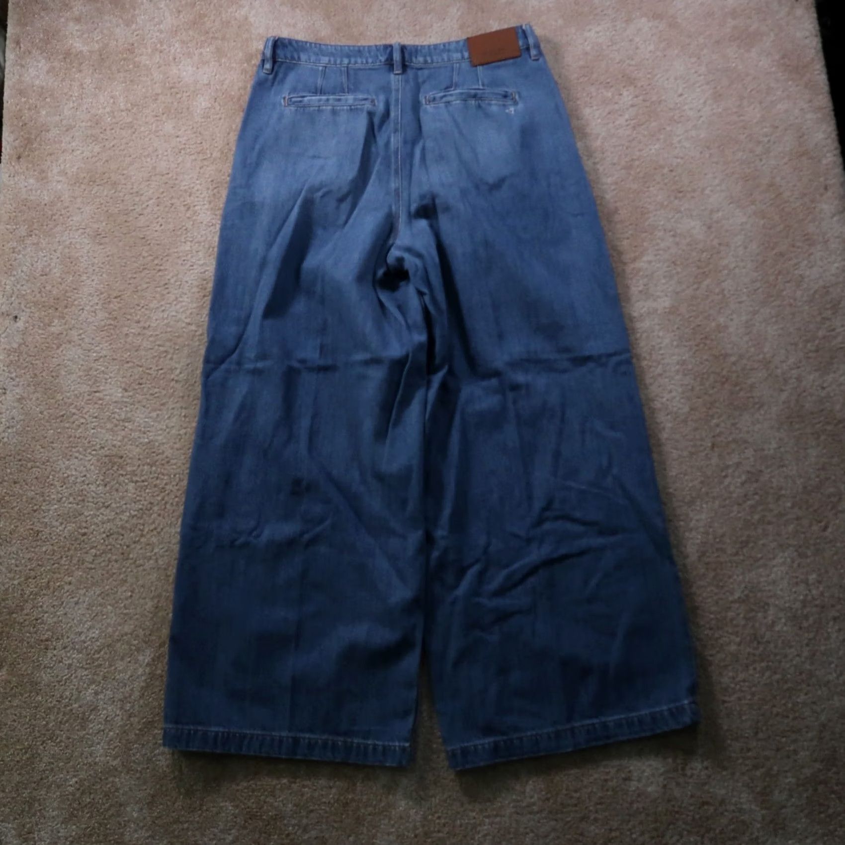 Vintage Hidden Wide-Leg Jeans Women 31 Blue Denim High Rise 5-Pocket Cotton Polyester Spandex Medium Wash Modern Vintage: No Size 24" / US 00 / IT 34 - 7 Thumbnail
