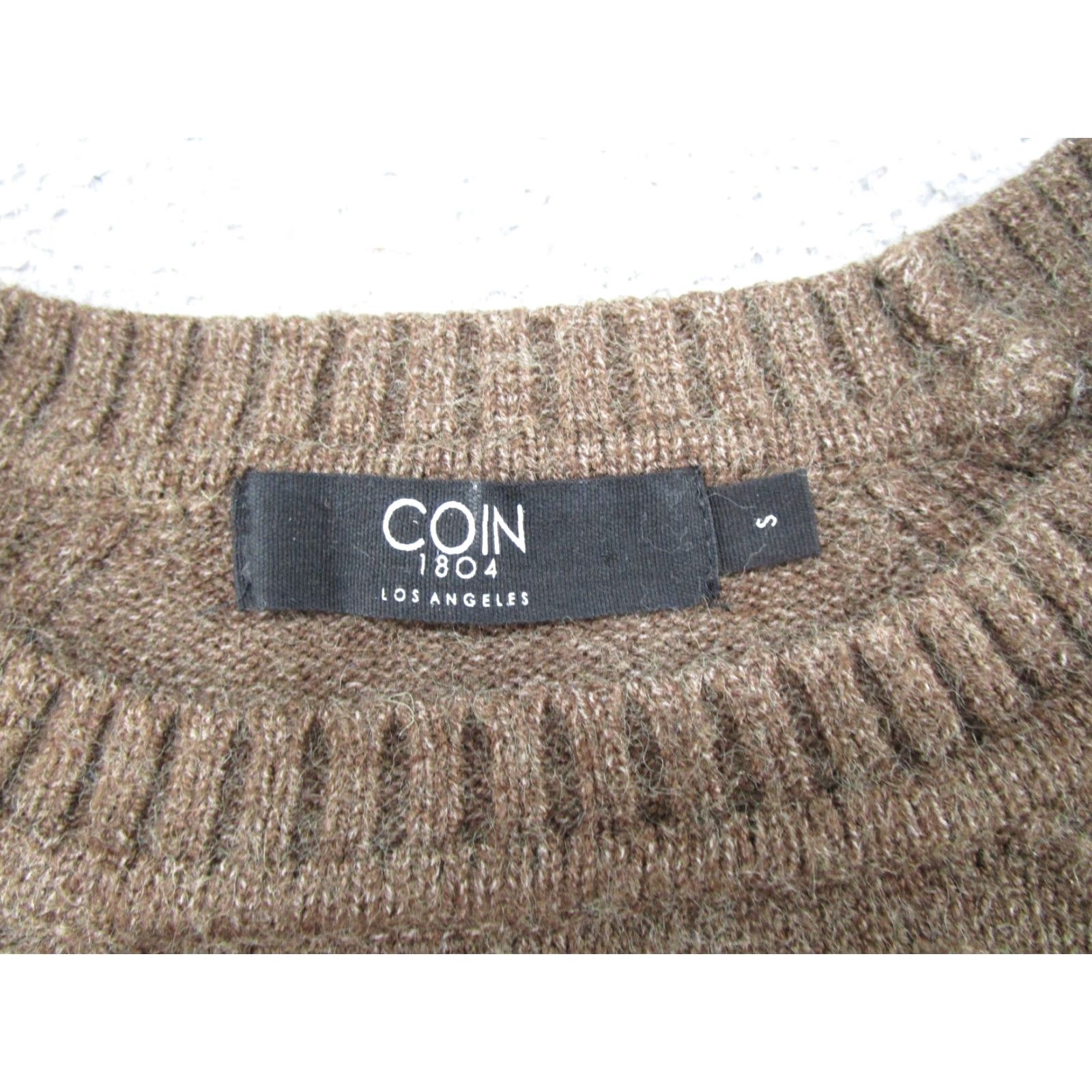 Vintage COIN 1804 Pullover Sweater Shirt Womens Size S Brown Knit Long Sleeve Winter Fall Viscose Blend Soft Warm Crewneck Pullover Size S / US 4 / IT 40 - 2 Thumbnail