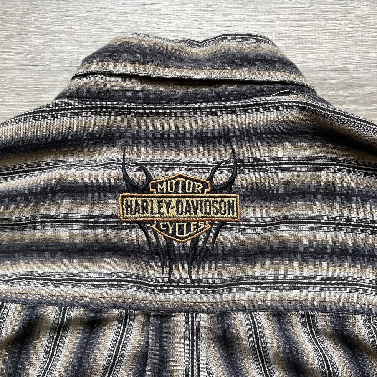Harley Davidson × Vintage Vintage Y2K Harley Davidson Western Grunge Button Up Shirt Size US XL / EU 56 / 4 - 1 Thumbnail