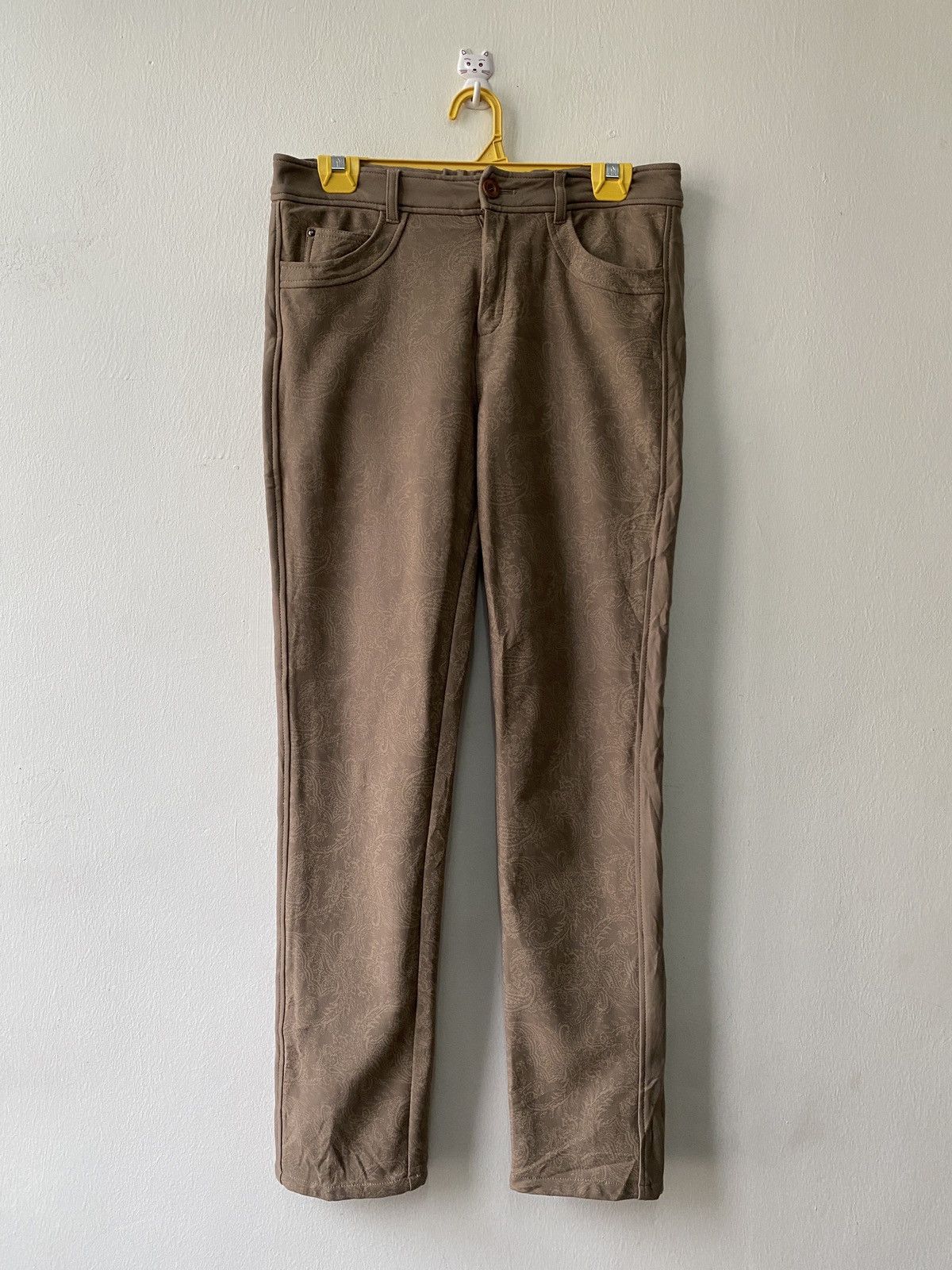 image of M’Id Kansai Yamamoto Paisley Design Pant in Brown, Men's (Size 29)