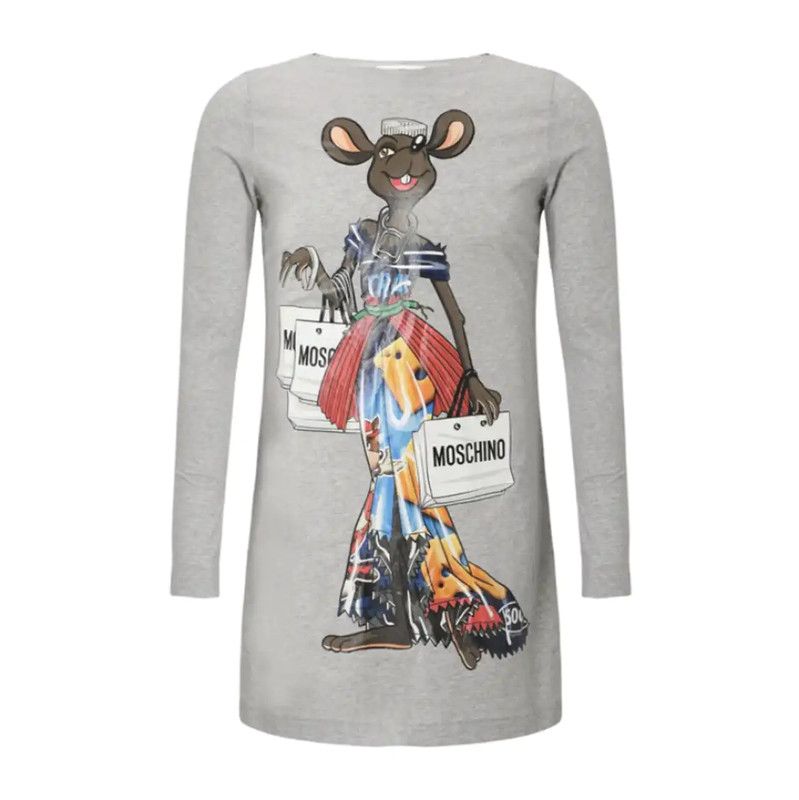 Moschino Moschino Long Sleeve Graphic T-Shirt for Women 0089 Size XS / US 0-2 / IT 36-38 - 1 Thumbnail