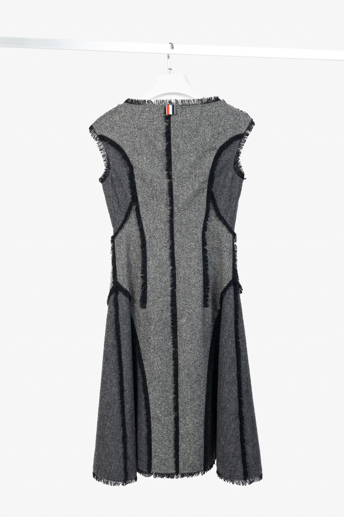 Thom Browne Thom Browne AW/14 Donegal Wool Fringe-Trim Zip-Front Dress Size S / US 4 / IT 40 - 2 Thumbnail