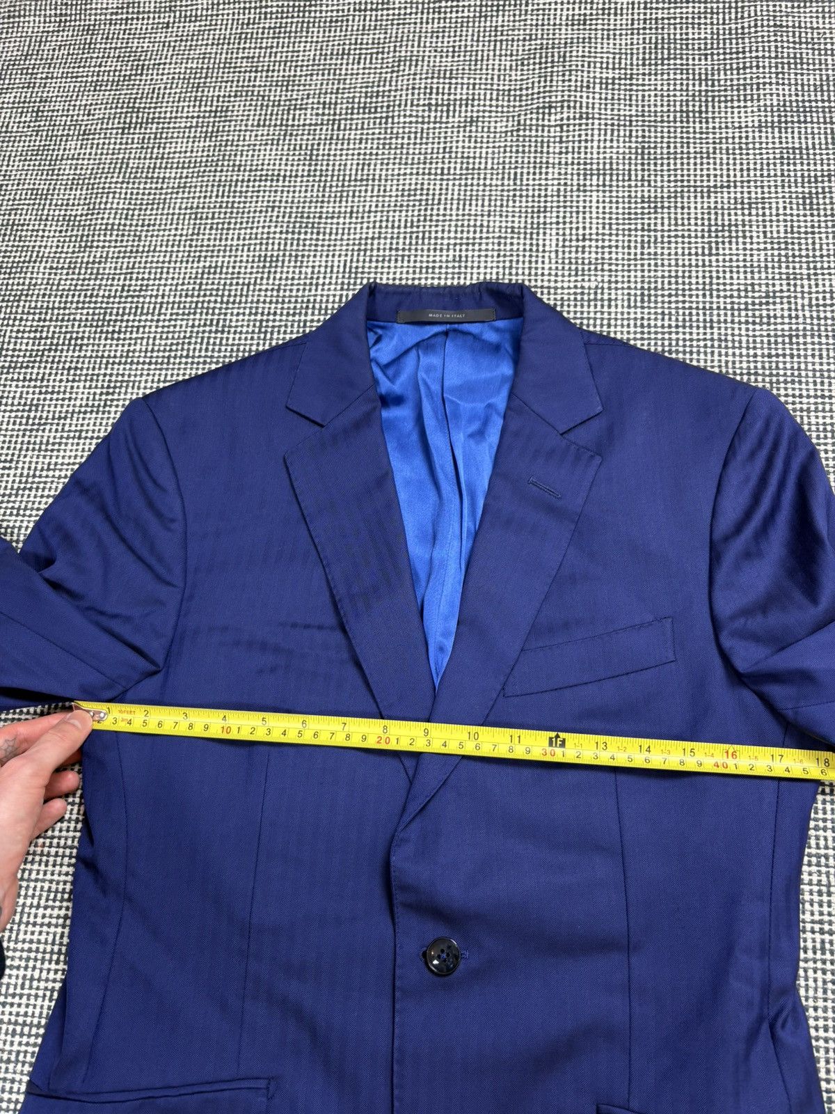 Pal Zileri Pal Zileri 46Rit striped blue two buttons suit blazer jacket Size 36R - 12 Thumbnail