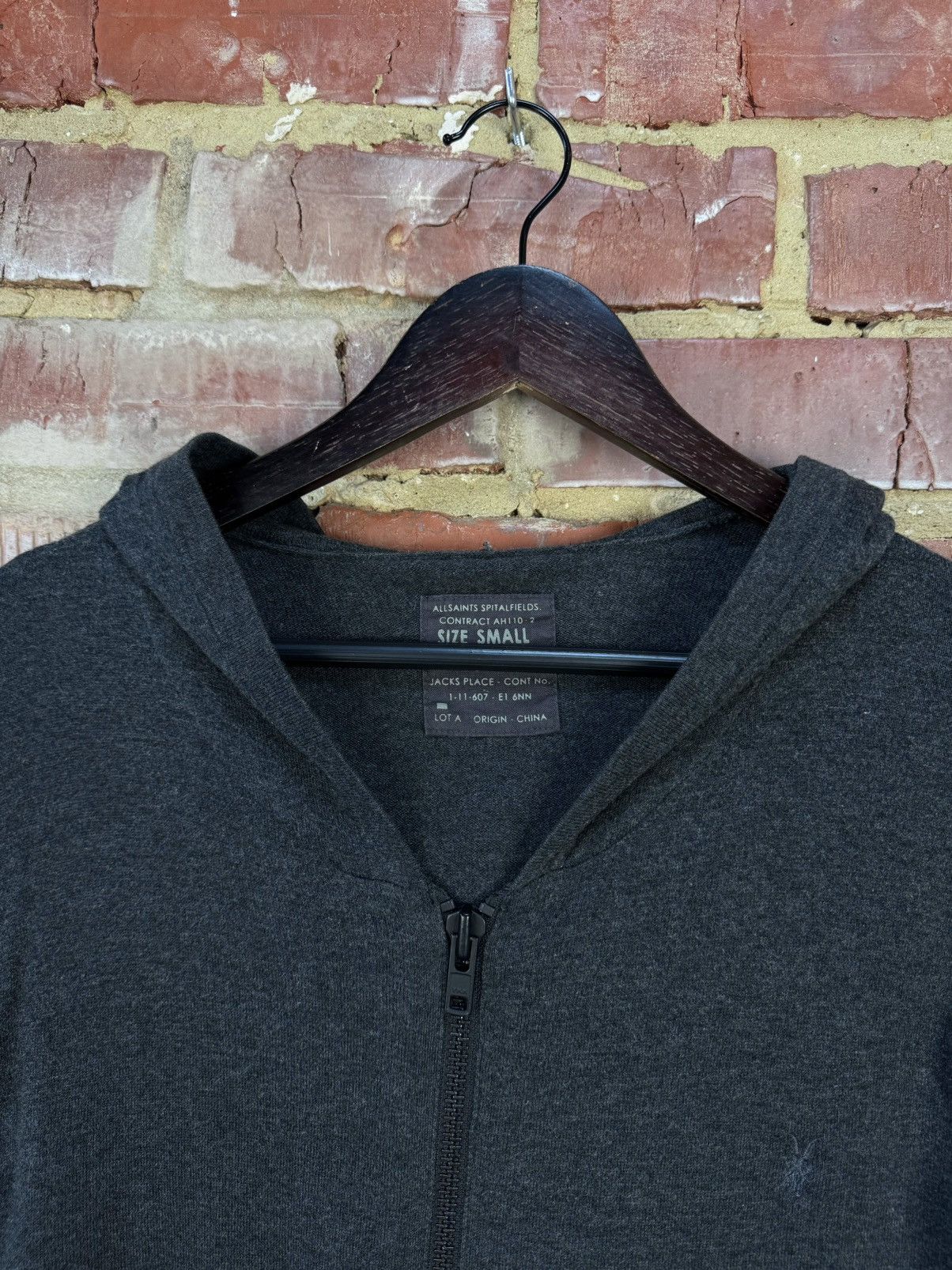 Allsaints ALLSAINTS Spitalfields Exchange Cotton Silk Blend Hoodie Size US S / EU 44-46 / 1 - 5 Thumbnail