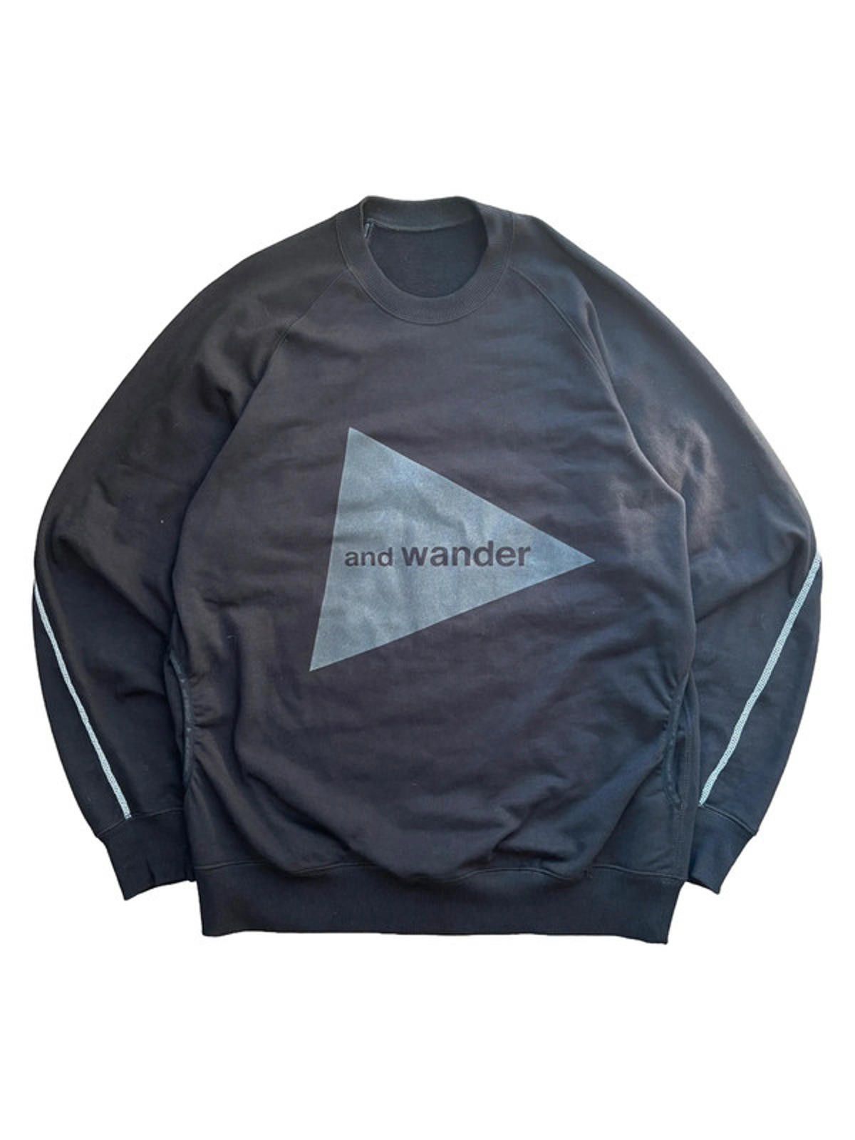 And Wander and wander Logo Crewneck Sweatshirt Black M L Size US L / EU 52-54 / 3 - 1 Thumbnail
