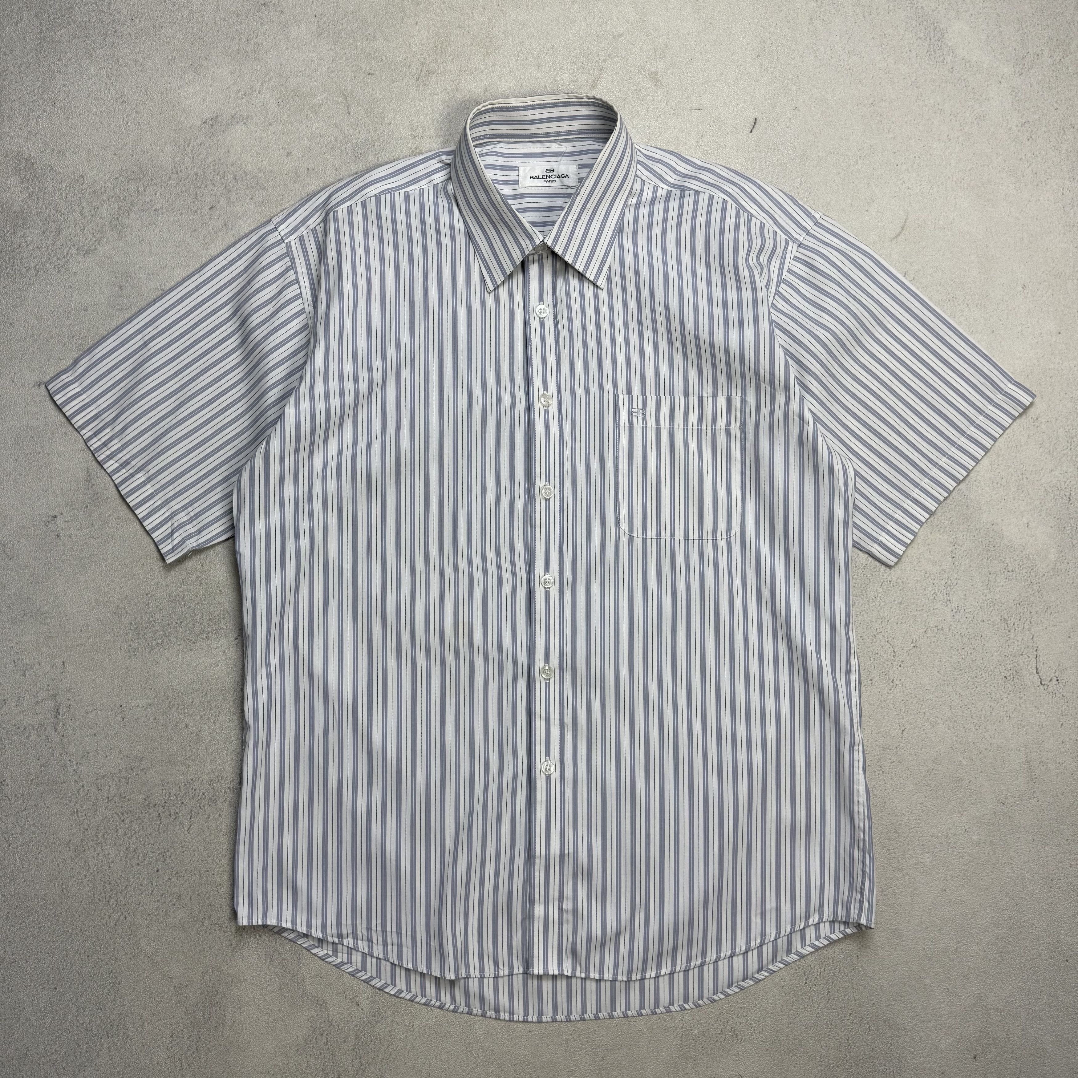 Balenciaga Vintage Balenciaga Striped Shirt Size US L / EU 52-54 / 3 - 1 Thumbnail