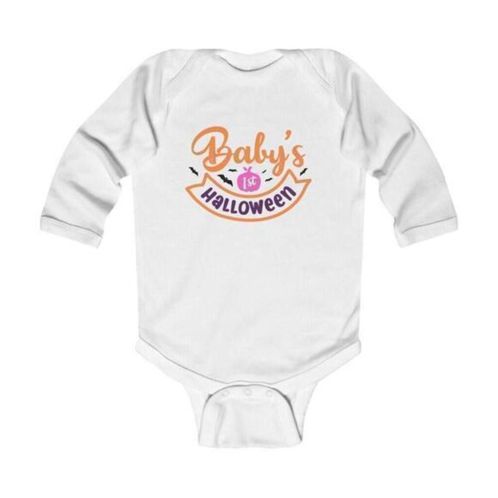 Designer Baby's First Halloween Infant Long Sleeve Bodysuit Size ONE SIZE - 1 Thumbnail