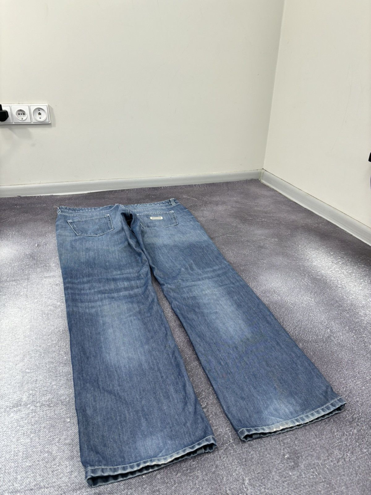 Armani Armani Collezioni Y2K Faded Blue Denim Hype Baggy Jeans Size US 40 / EU 56 - 4 Thumbnail