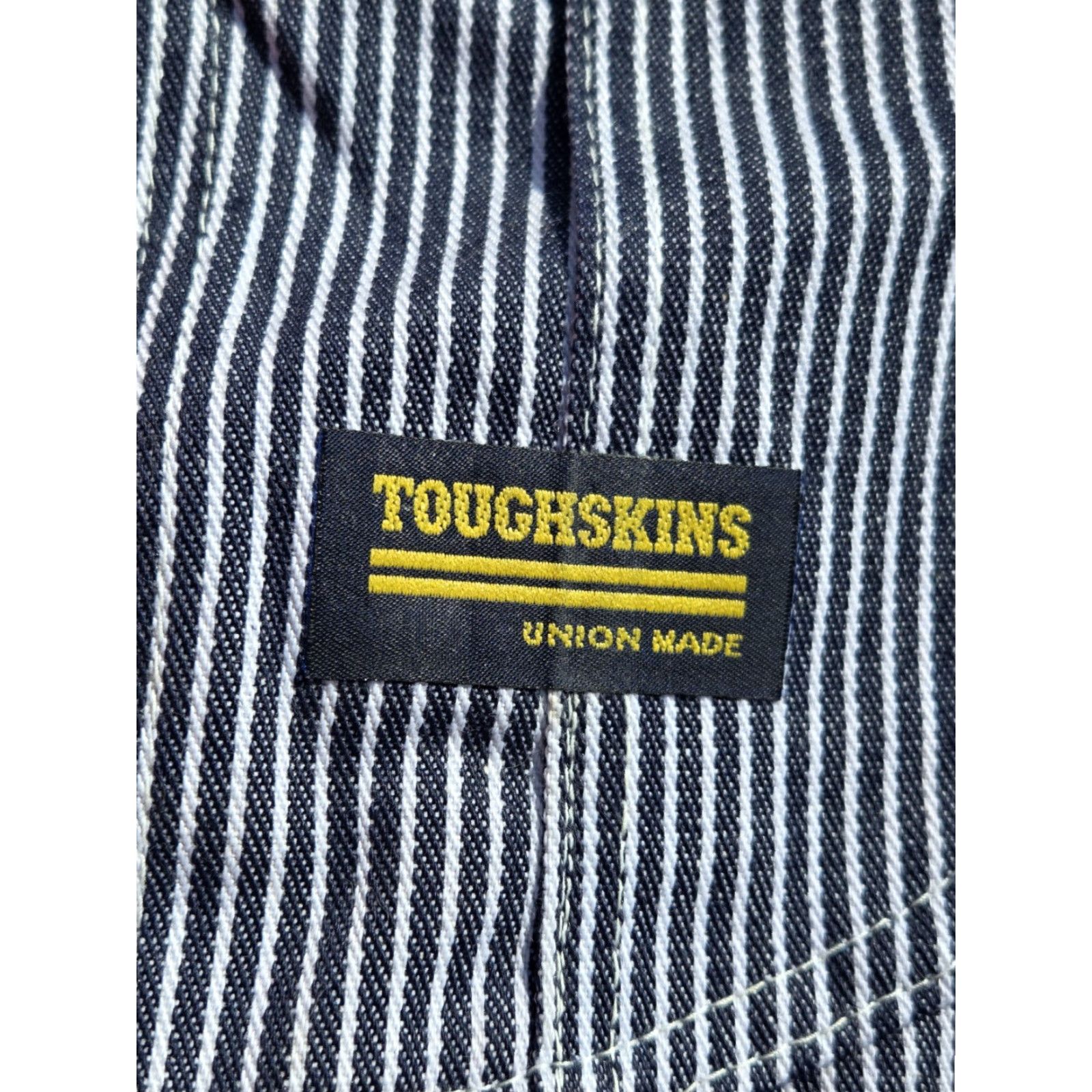 Sears VINTAGE Sears TOUGHSKINS Overalls Carpenter Denim Blue & White Striped 42X30 Mens 90s USA Made Size US 42 / EU 58 - 2 Thumbnail