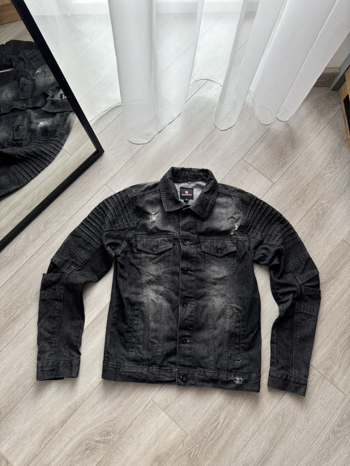 Southpole Southpole Denim Jacket Mens S Dark Wash Jean Jacket Outerwe Size US S / EU 44-46 / 1 - 1 Thumbnail