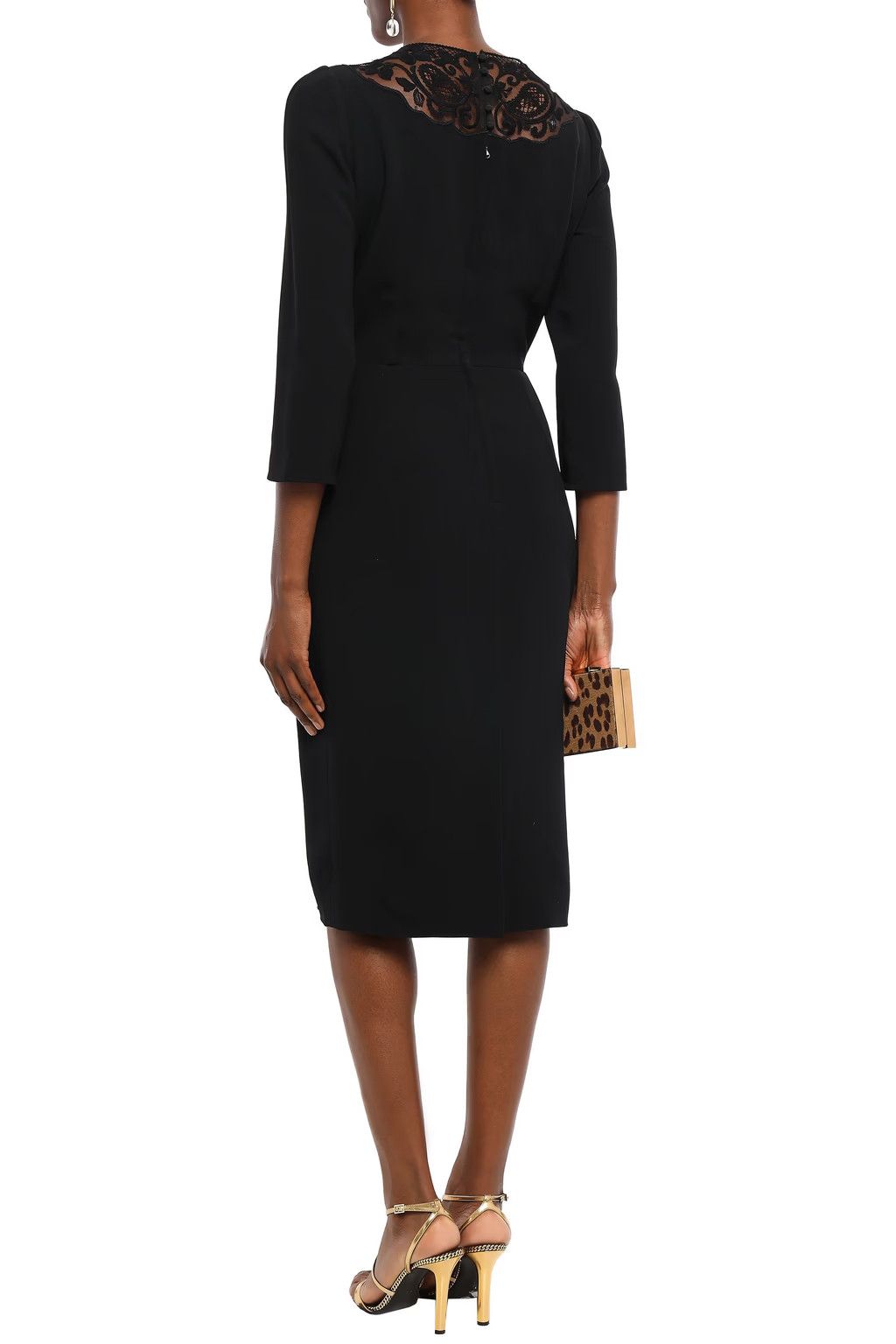 Dolce & Gabbana o1y0825 Midi Dress in Black Size XS / US 0-2 / IT 36-38 - 3 Thumbnail