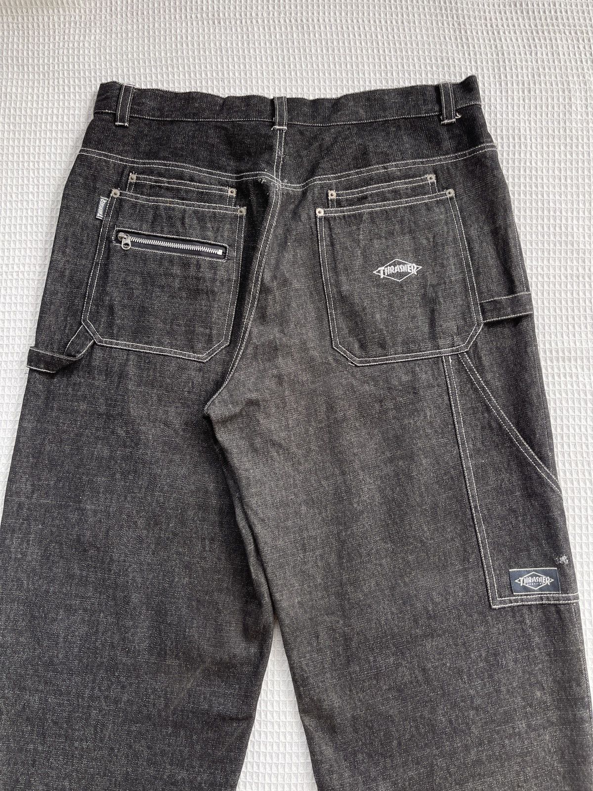 Thrasher × Vintage LastDrop🔥Very Rare🔥THRASHER MAGAZINE Skateboards Baggy Jeans Size US 36 / EU 52 - 8 Thumbnail