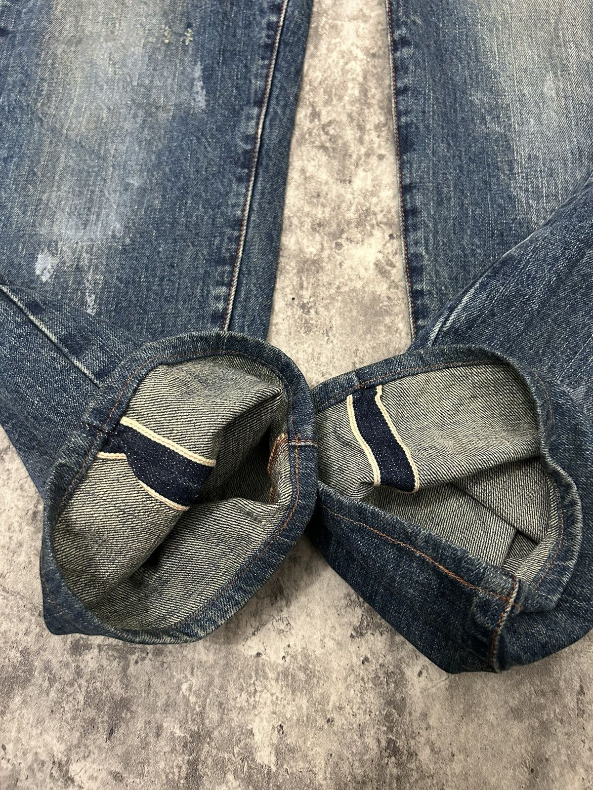Japanese Brand Men’s Melrose Japanese Selvedge Paint Distressed Pants Size US 32 / EU 48 - 3 Thumbnail