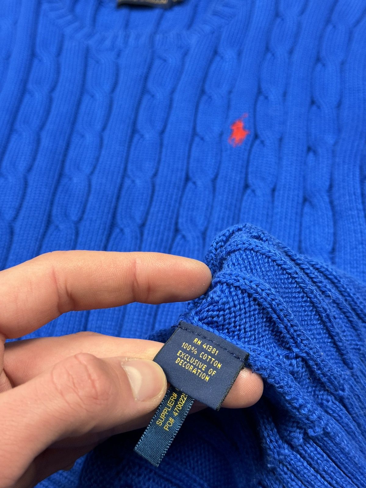 Polo Ralph Lauren Polo Ralph Lauren Women Cable Knit Sweater Crew Neck Size L Size L / US 10 / IT 46 - 12 Thumbnail