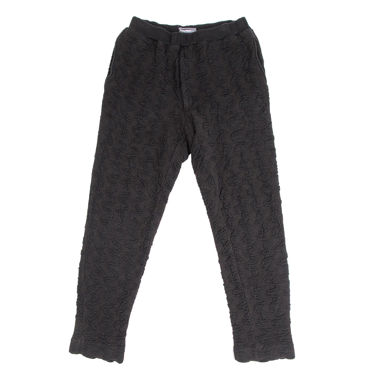 Issey Miyake Cotton-Wool Ripple Easy Pants in Dark Brown/Black, Size S Size US 36 / EU 52 - 1 Thumbnail