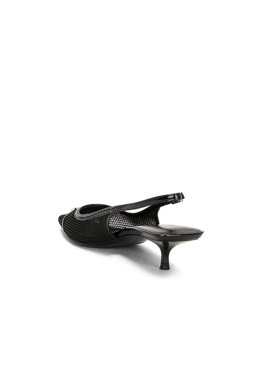 Saint Laurent Paris oc11z1225 763171 Oxalis Slingback Pumps in Mesh in Black Size US 8 / IT 38 - 3 Thumbnail
