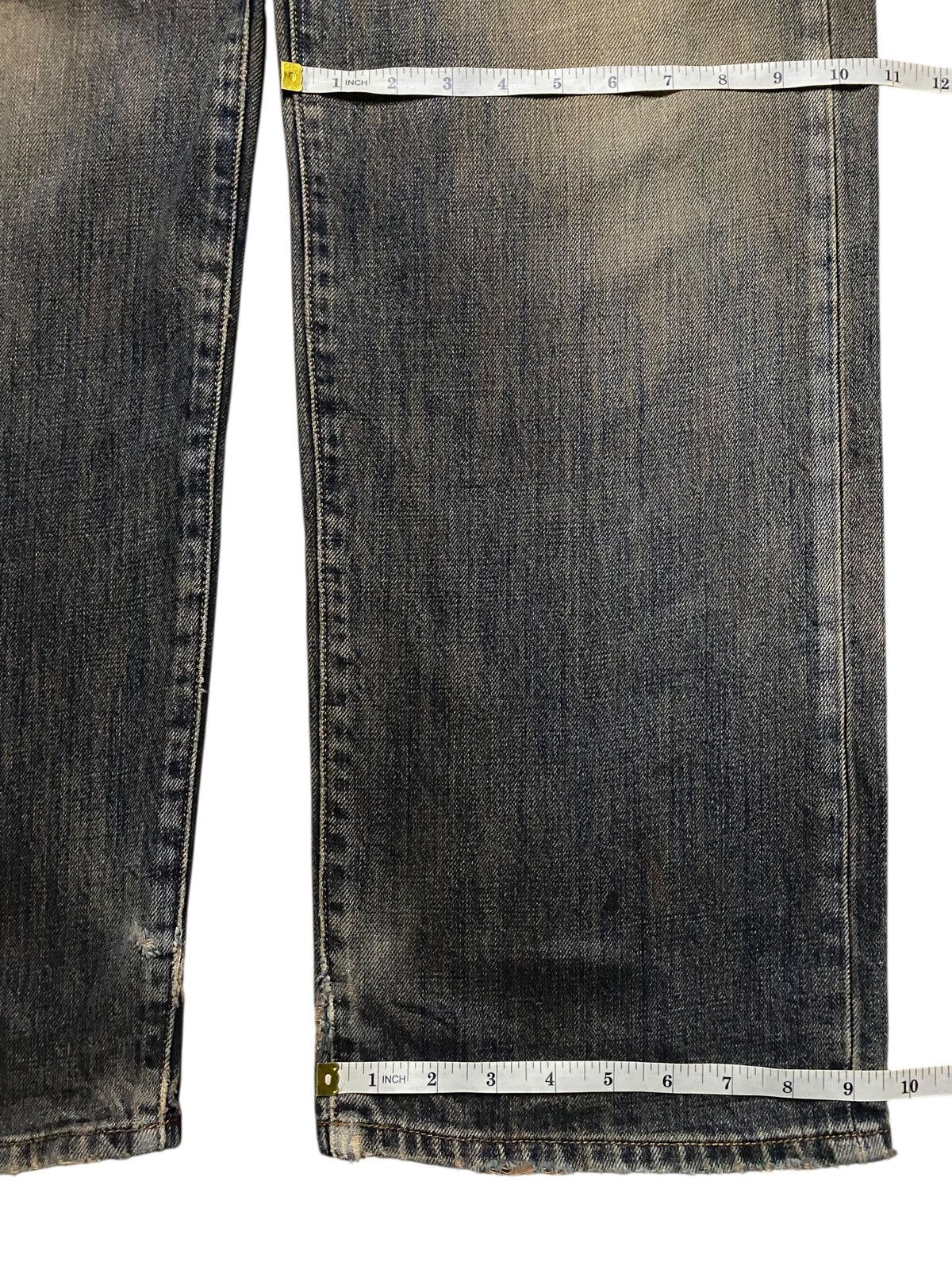 Japanese Brand Vintage Gold Rush Mud Wash Distressed Baggy Jeans Size US 31 - 14 Thumbnail