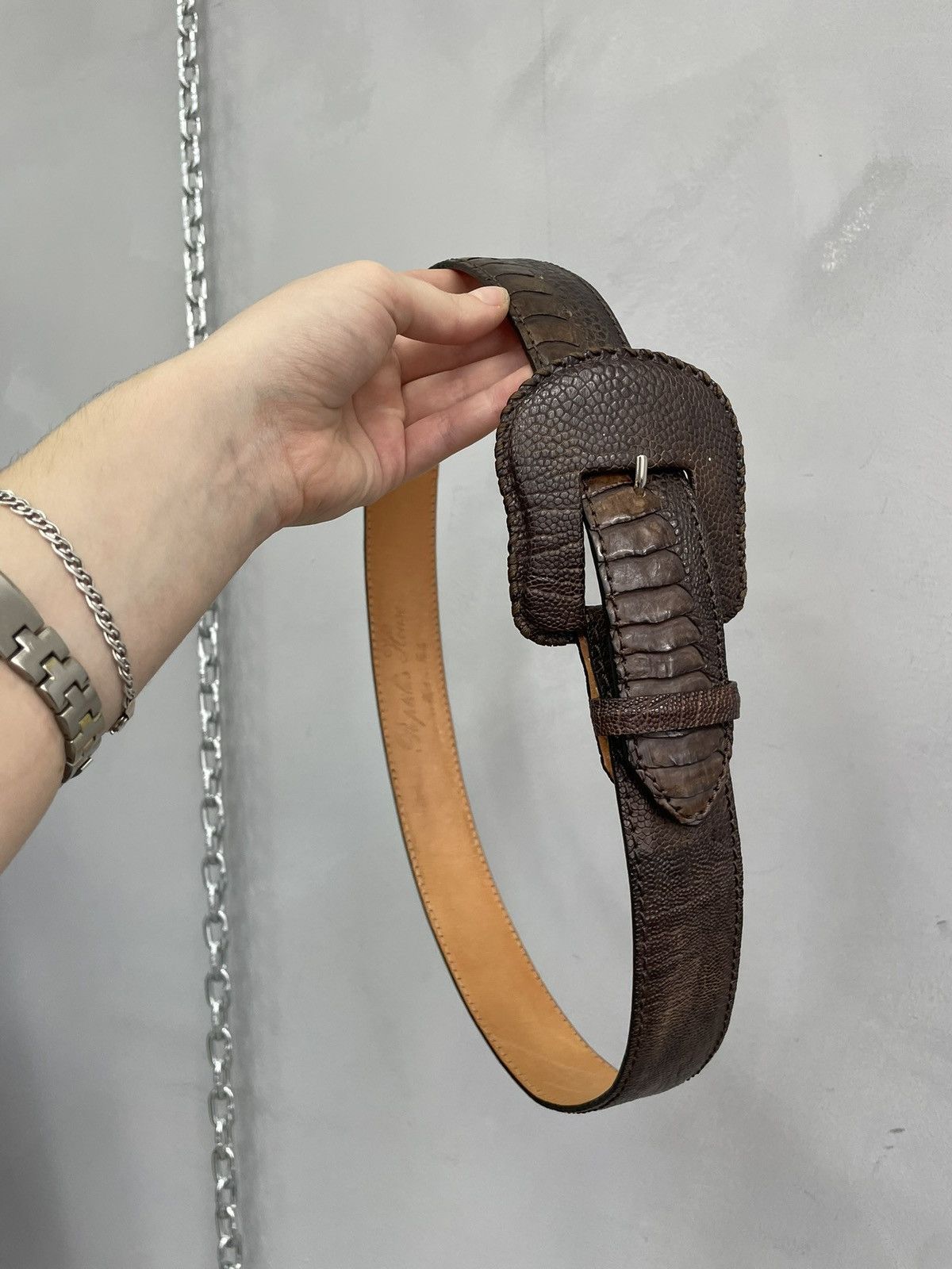 Hysteric Glamour Reptiles House kmrii style leather ostrich belt vintage Size ONE SIZE - 8 Thumbnail
