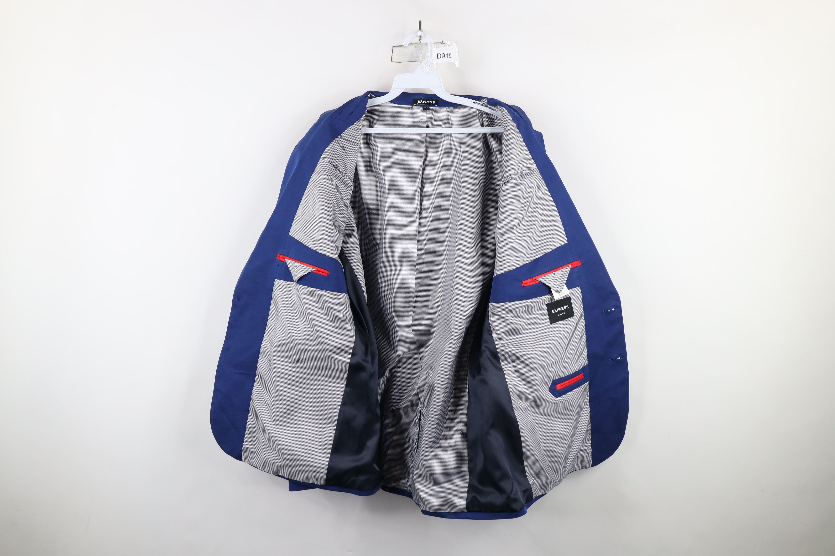 Express × Vintage Express Fit Stretch 2 Button Blazer Suit Coat Jacket Blue Size US XXL / EU 58 / 5 - 10 Thumbnail