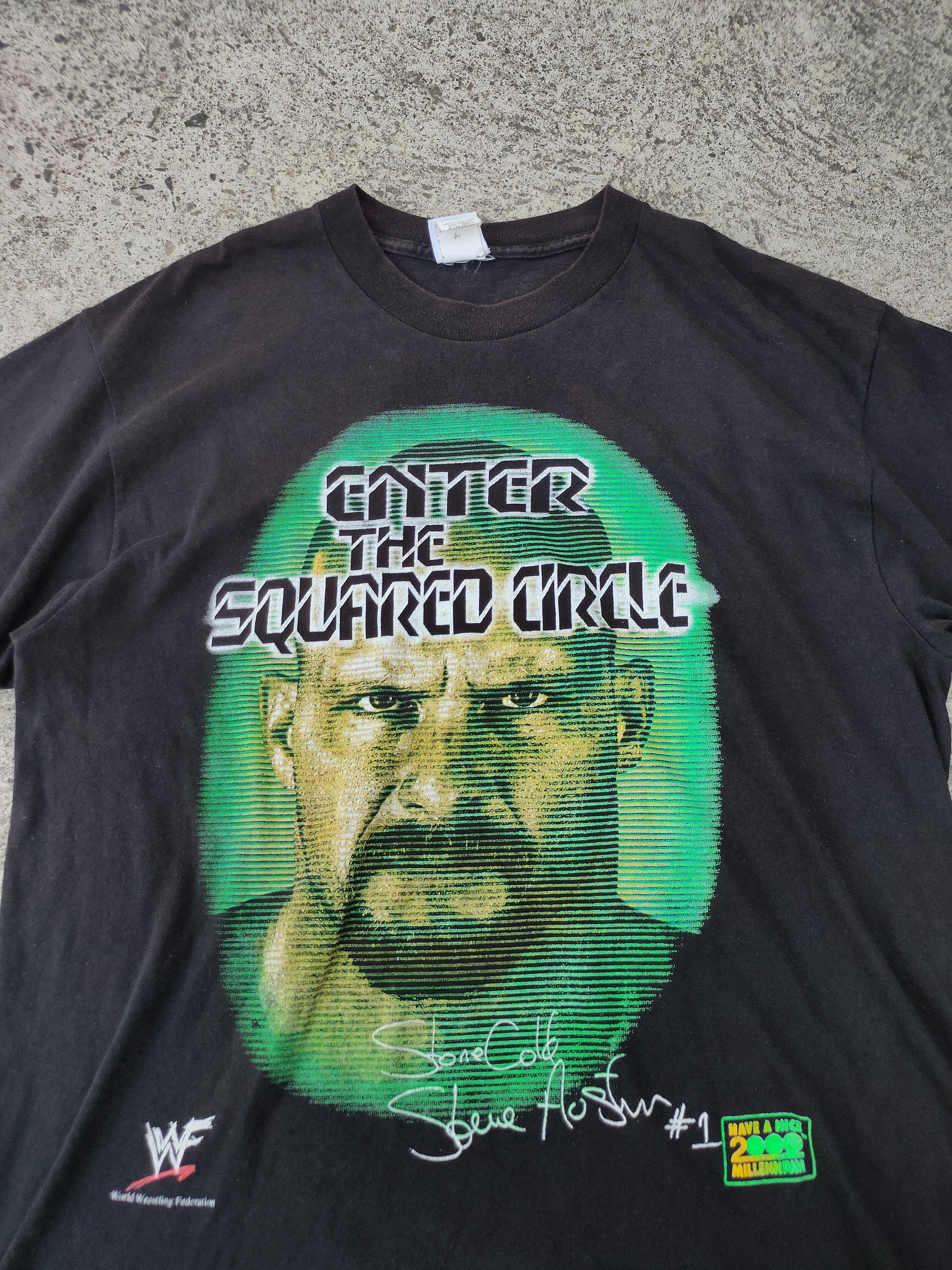 Image of Vintage 2000 Stone Cold Bigface Tee in Black, Men's (Size XL)