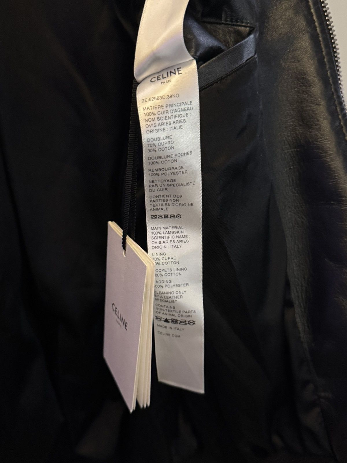 Celine CELINE TRIOMPHE BOMBER JACKET IN SOFT LAMBSKIN Size US S / EU 44-46 / 1 - 12 Thumbnail