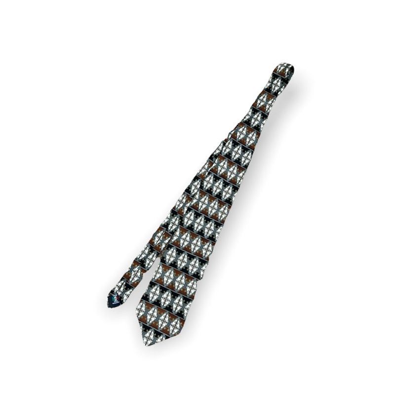 Valentino Valentino | Men's Silk Tie | Vintage Black Classic Print Size ONE SIZE - 2 Thumbnail