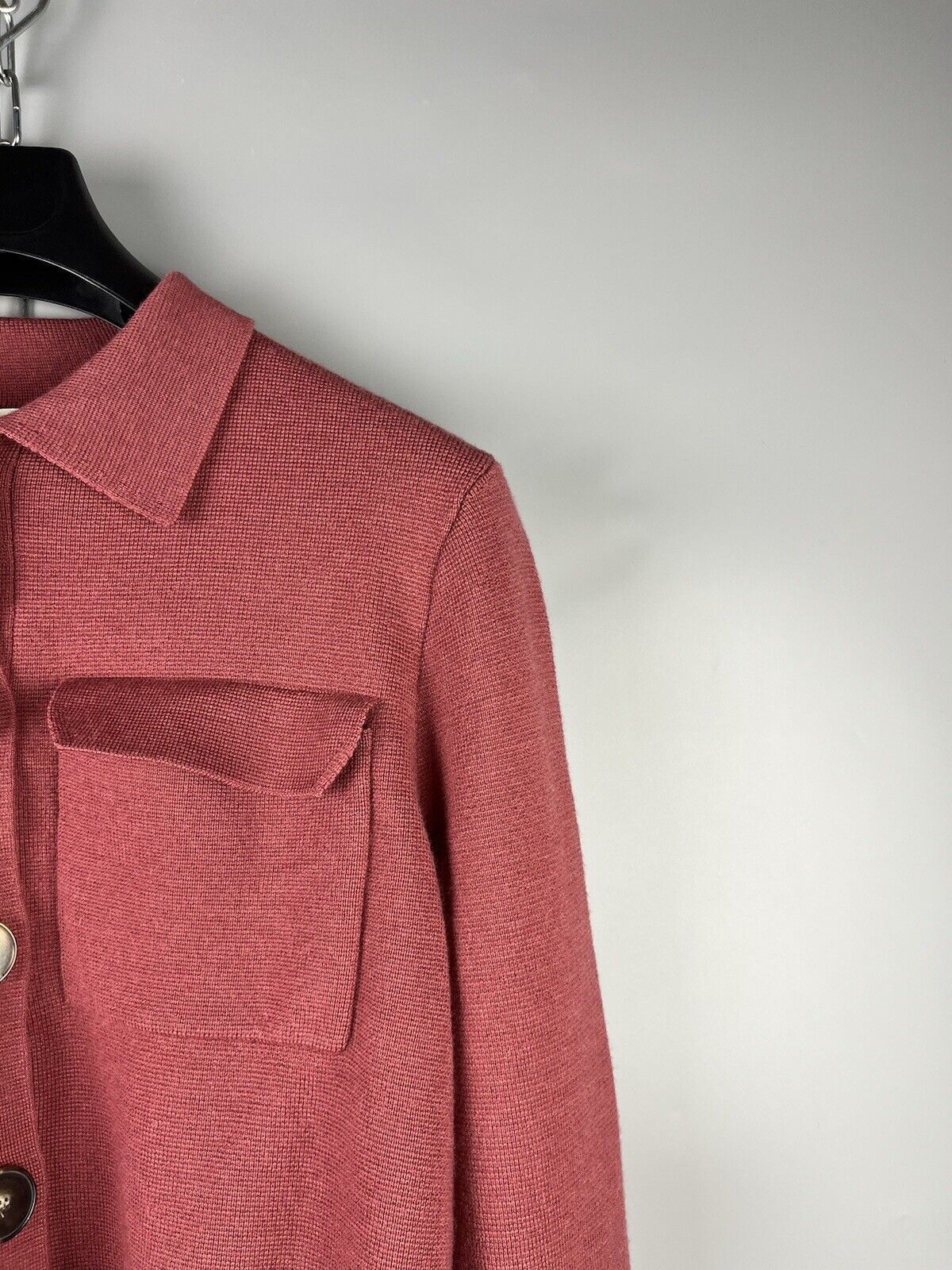 Sezane Sezane Womens Wool Knit Cropped Blazer Jacket Size XS / US 0-2 / IT 36-38 - 5 Thumbnail