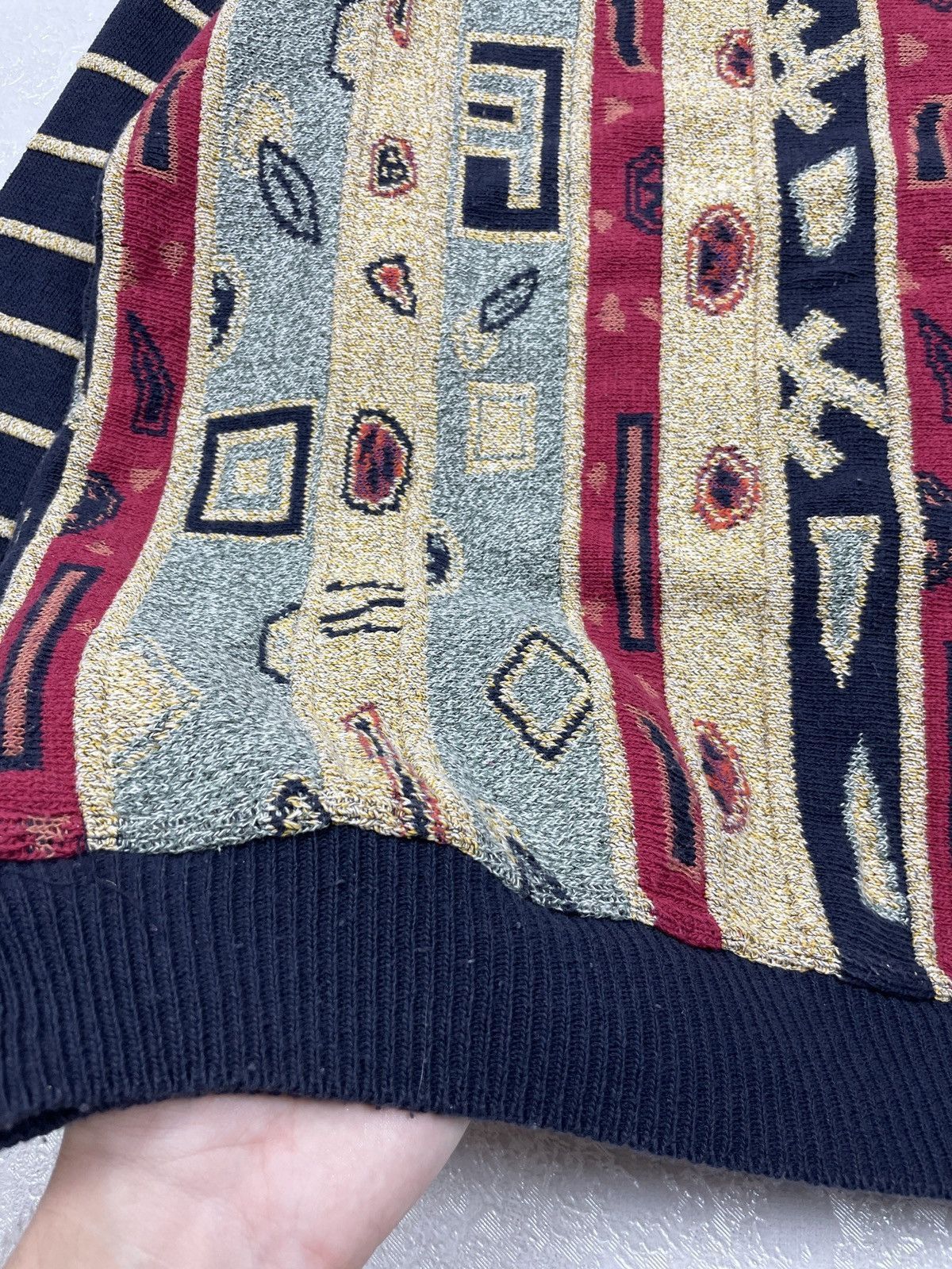 Coogi Vintage 90s 3D Coogi Style Coloured Cable Knit Sweater Size US L / EU 52-54 / 3 - 5 Thumbnail