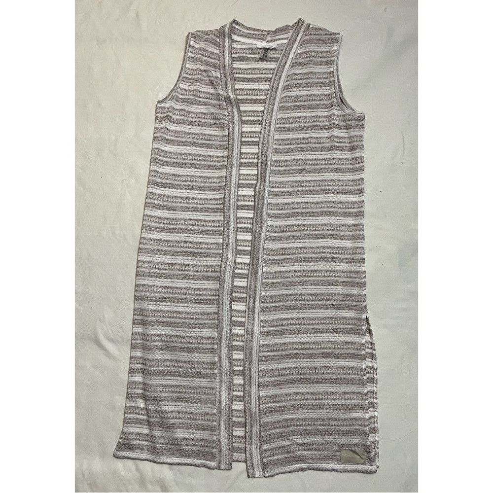 Calvin Klein Calvin Klein Knit Stripes Mélange Vest Duster One Size Size ONE SIZE - 6 Thumbnail