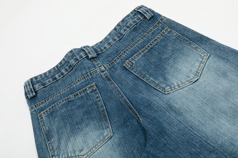 Vintage American street washed gradient retro blue jeans for men Size US 32 / EU 48 - 5 Thumbnail