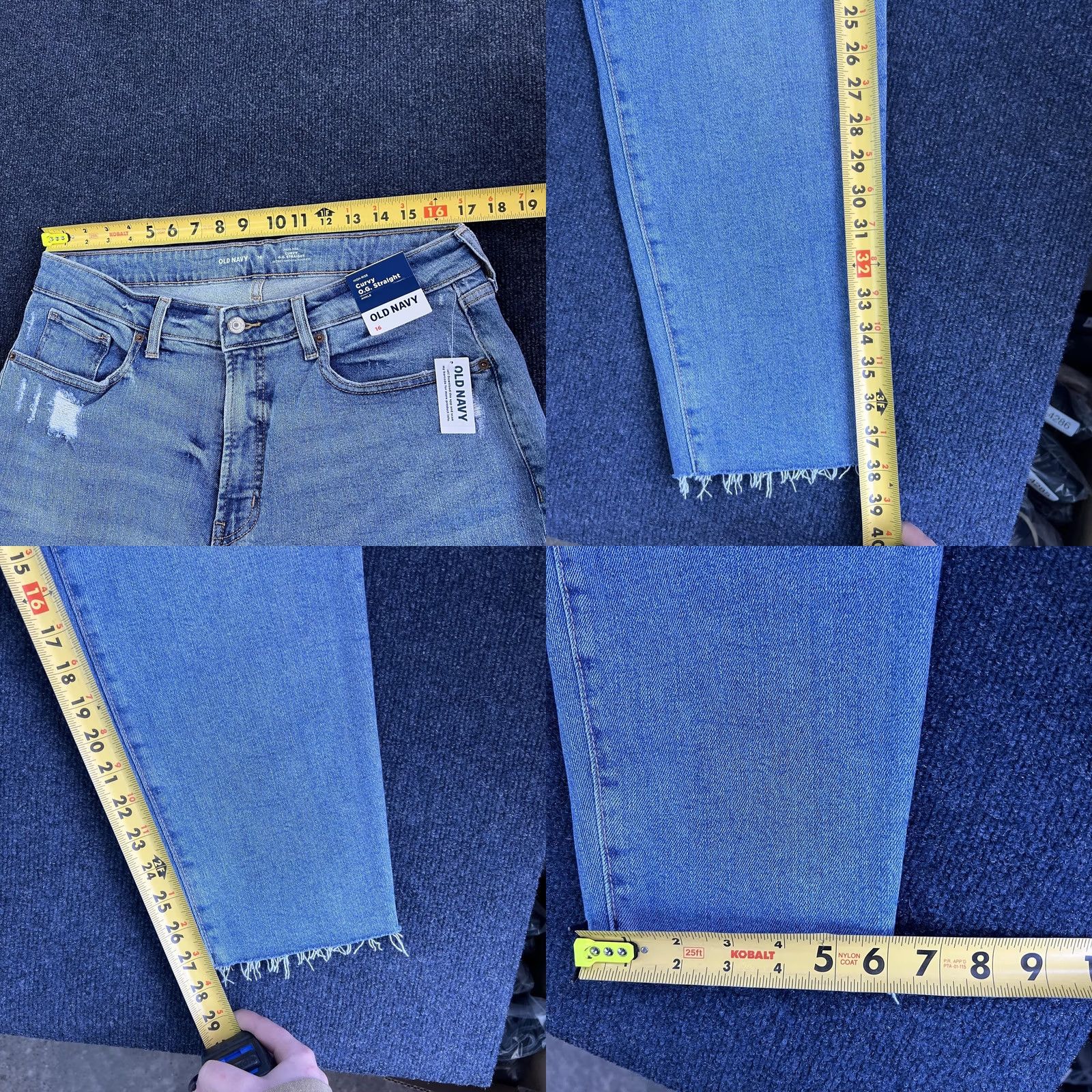 Old Navy Old Navy Curvy OG Straight Jeans Womens 16 Med Wash Blue High Rise Ankle Denim Size 38" / US 16 / IT 52 - 8 Thumbnail