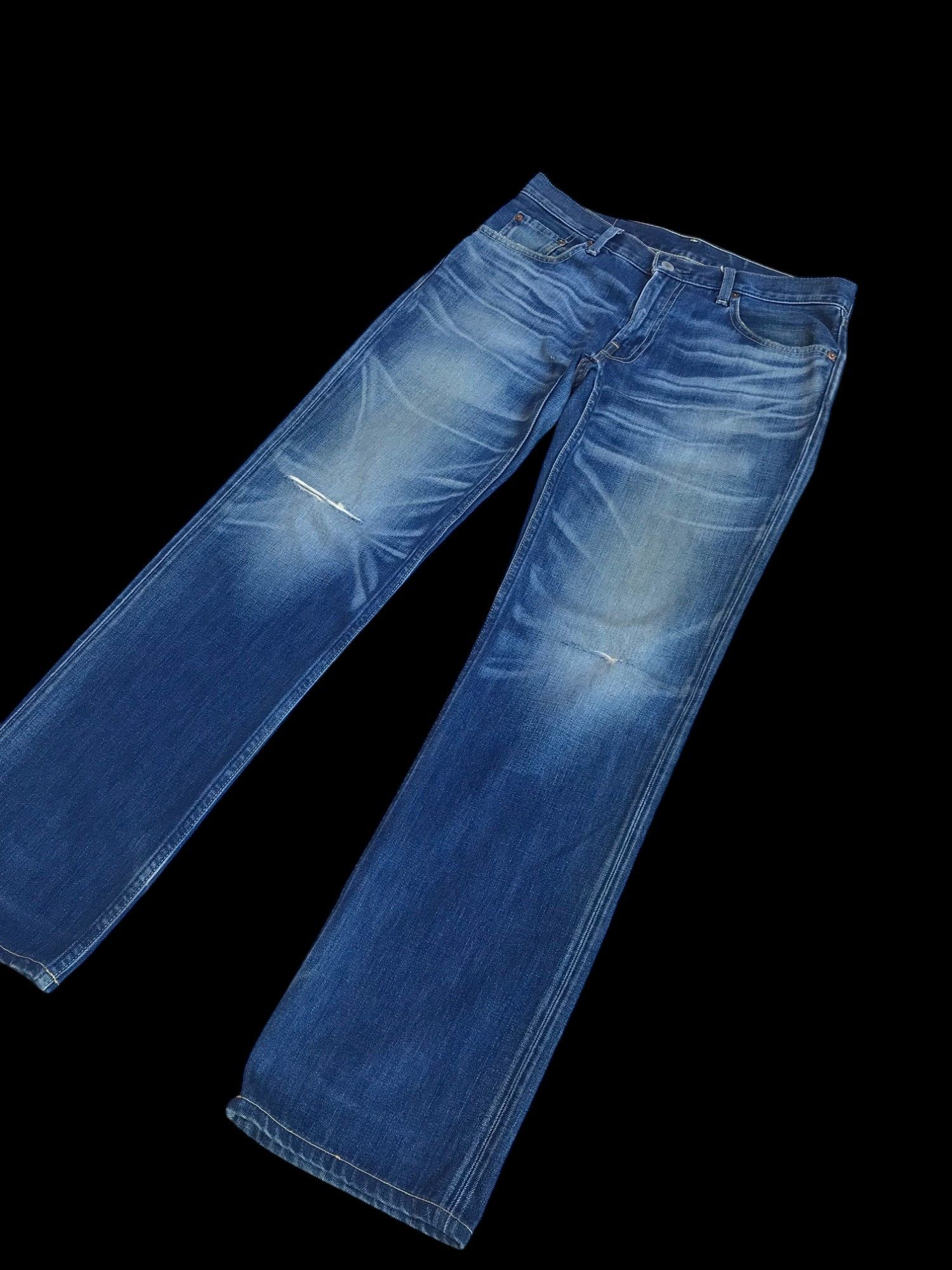 Levi's Vintage Levis 502 JAPAN selvedged distressed jean W31x31.5 Size US 31 - 2 Thumbnail