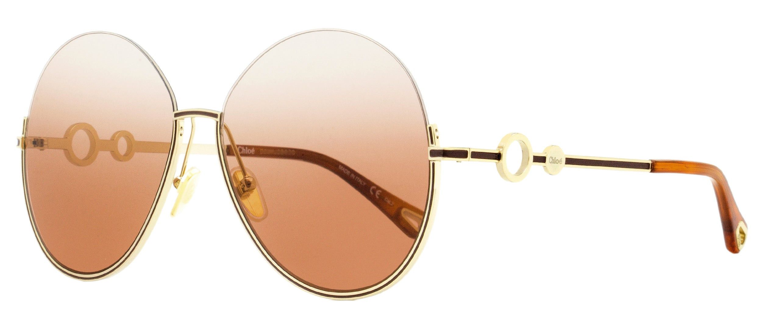 Chloe Square Sunglasses CH0170SA 001 Gold/Black 61mm | Grailed display picture 1