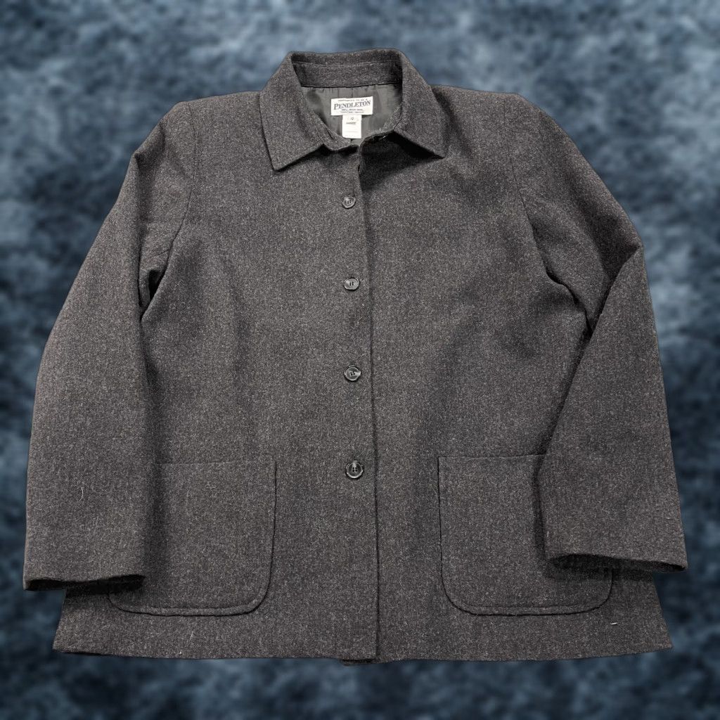 Pendleton Pendleton Coat Womens 12 Gray 100% Virgin Wool Button Front Made USA Lined Size XL / US 12-14 / IT 48-50 - 1 Thumbnail