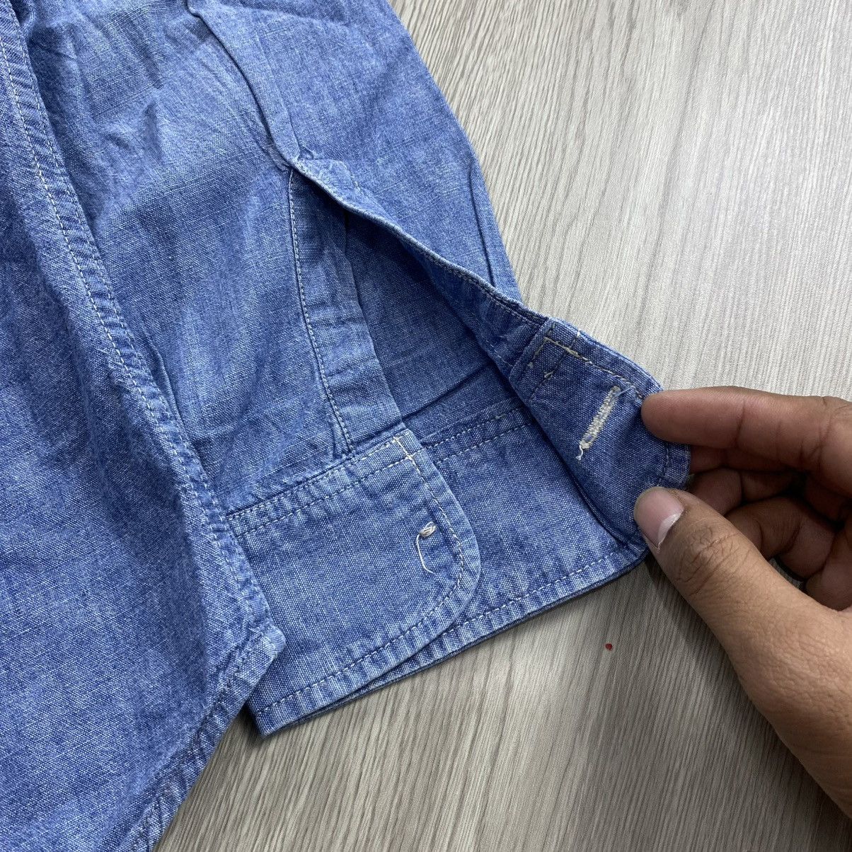 Orslow Vintage Sugar Cane Japan Chambray Denim Work Shirt Size US M / EU 48-50 / 2 - 13 Thumbnail