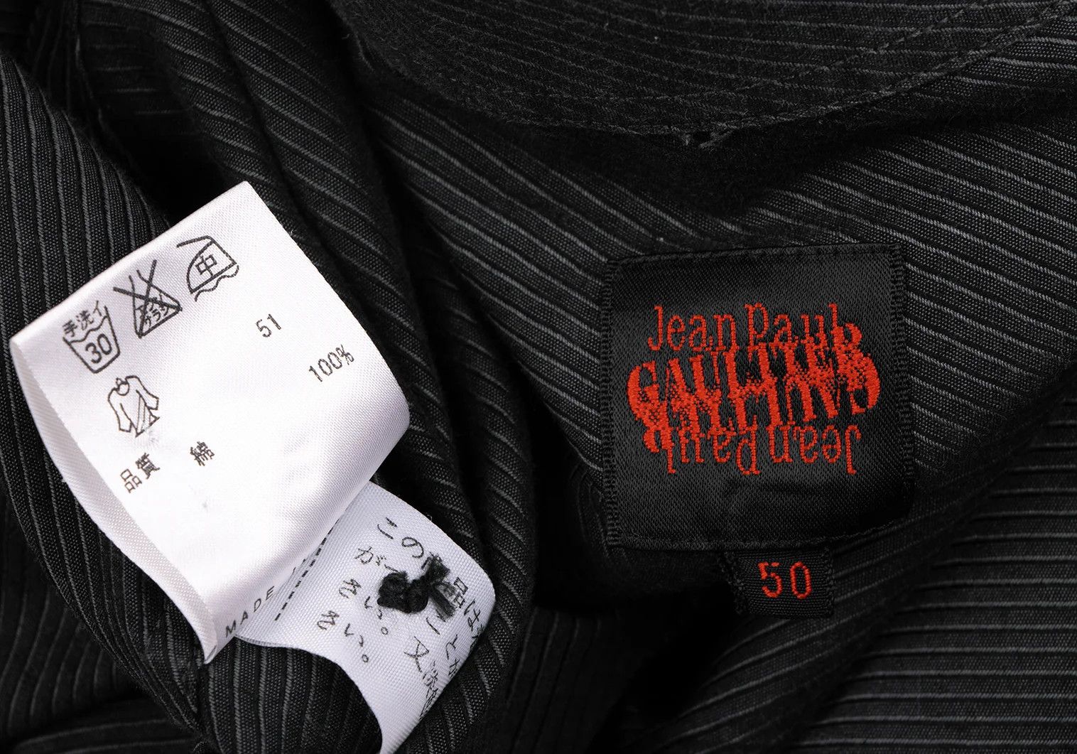 Jean Paul Gaultier Charcoal Pinstripe Shirt Size 50 in Good Condition Size US M / EU 48-50 / 2 - 18 Thumbnail