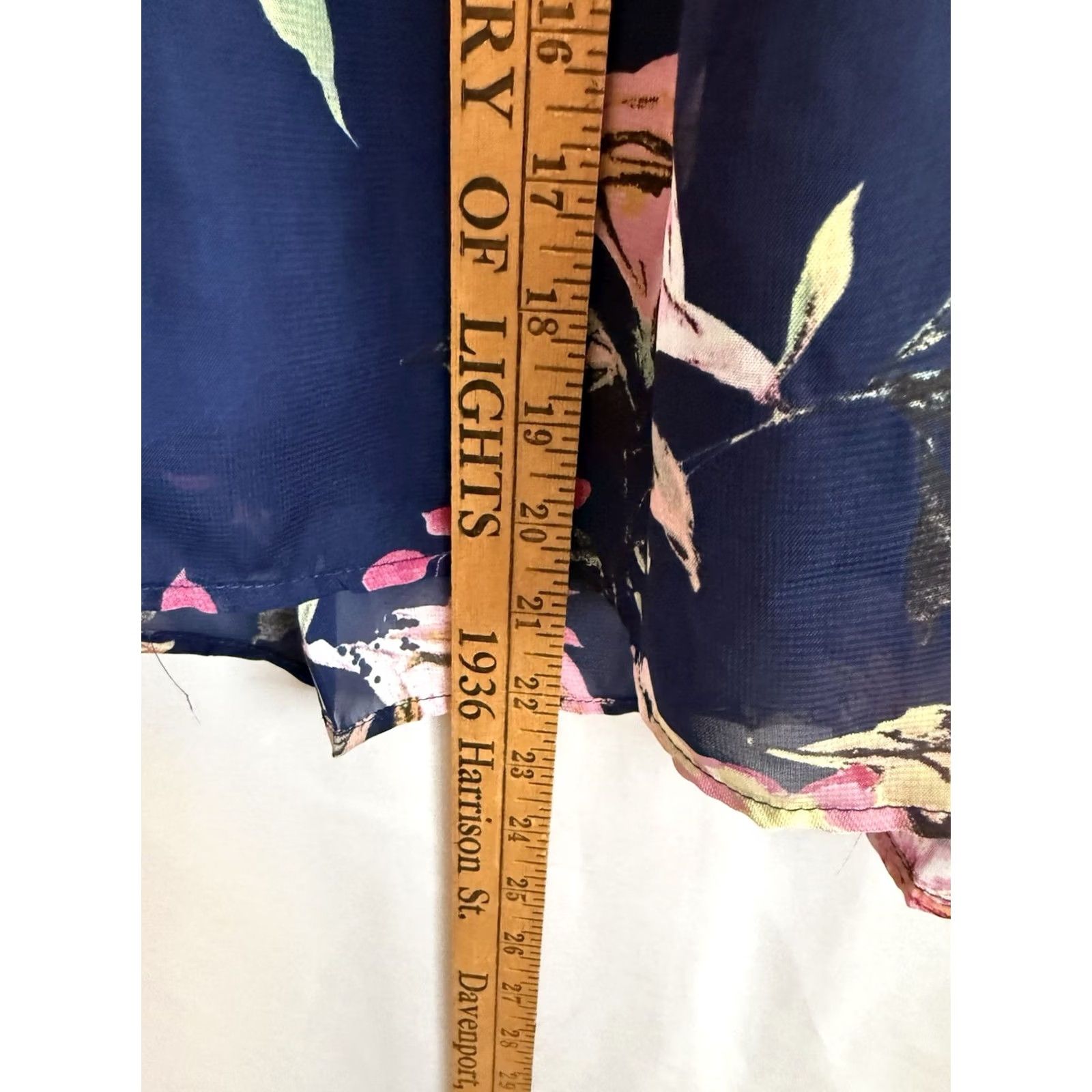 Vintage Doe & Rae Women's 2XL Navy Floral Tank Top Cottage Core Coquette Dainty Feminine Size XXL / US 16-18 / IT 52-54 - 4 Thumbnail
