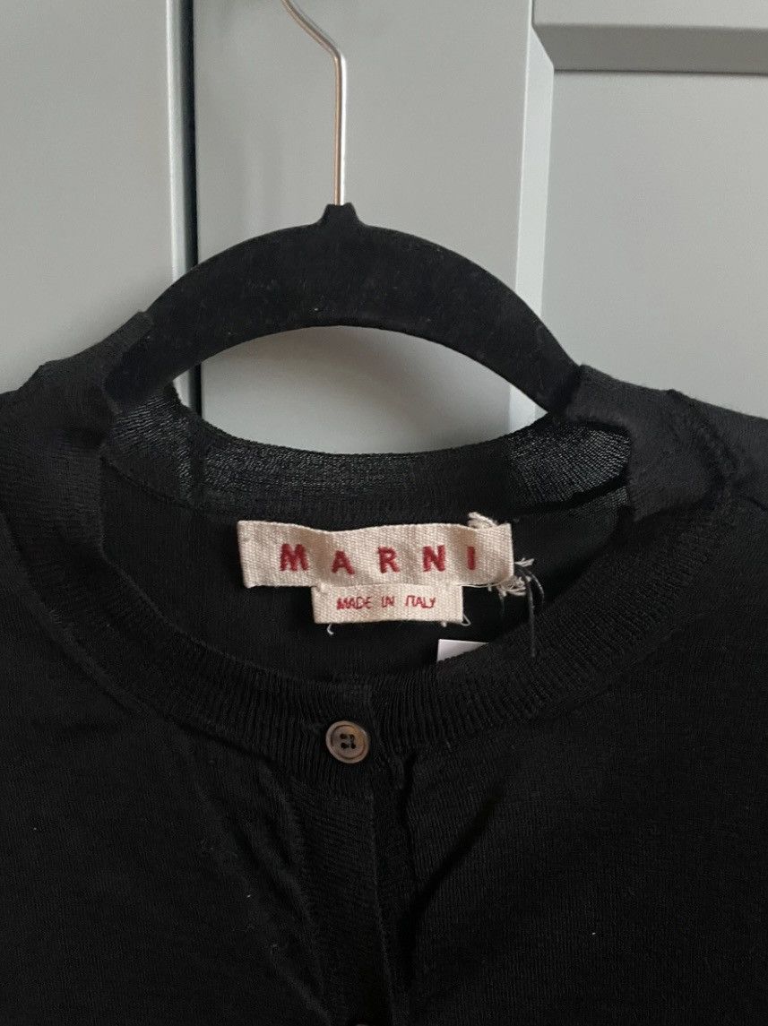 Marni Marni Black Wool & Silk Cardigan Size S / US 4 / IT 40 - 10 Thumbnail