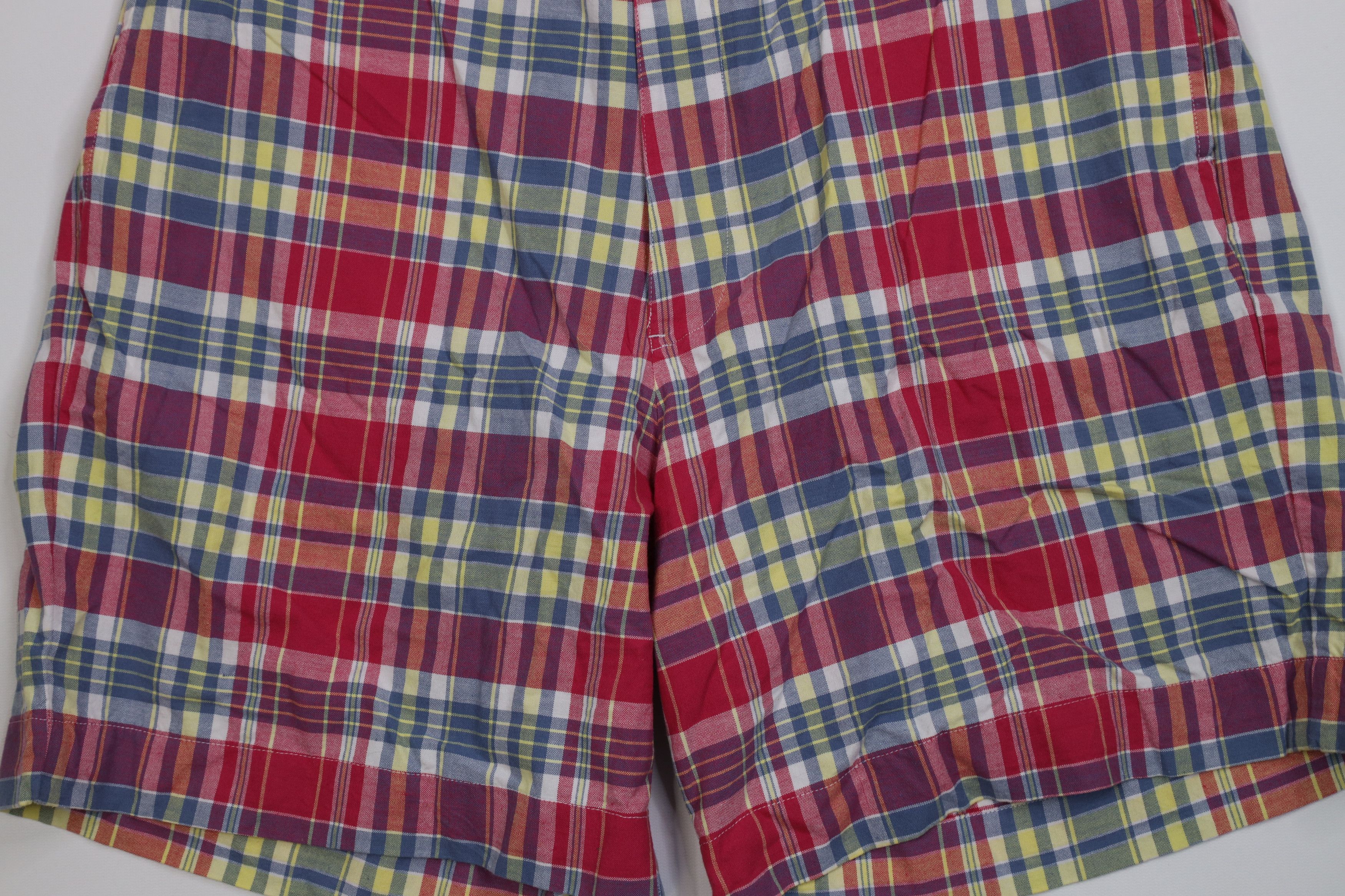 Ralph Lauren Vintage 90s Ralph Lauren India Madras Plaid Flannel Shorts Size US 36 / EU 52 - 3 Thumbnail