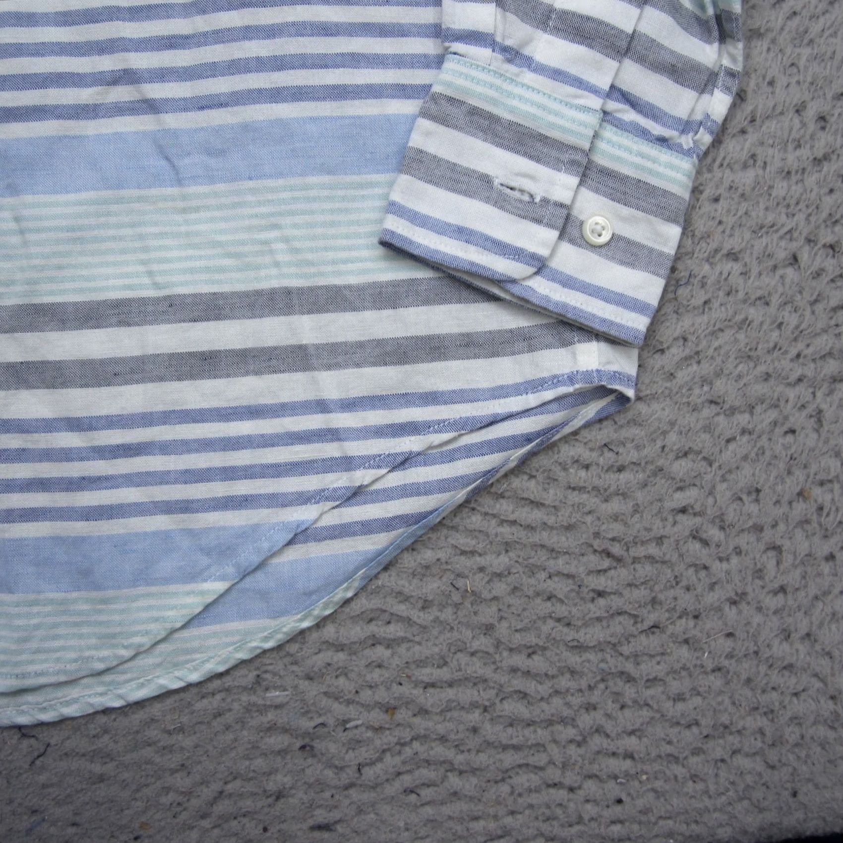 Vintage Ball And Buck Shirt Men Small Blue Button Up The Scout Shirt Linen Made In USA Size US S / EU 44-46 / 1 - 3 Thumbnail