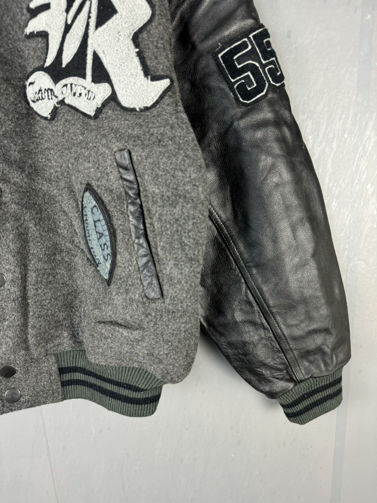 Vintage VINTAGE KEARNEY HOUSE LEATHER LETTERMAN VARSITY JACKET Size US L / EU 52-54 / 3 - 7 Thumbnail