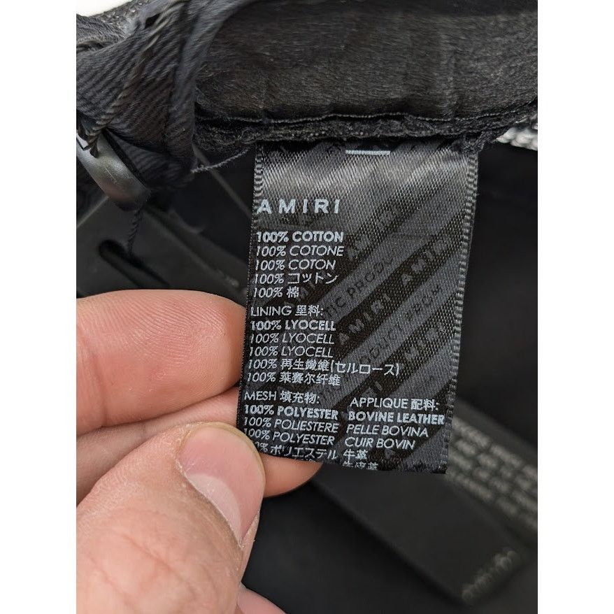 Amiri o1rshd1 Q:12 / Three Star Trucker Cap / Hat in Black/Lime Size ONE SIZE - 19 Thumbnail