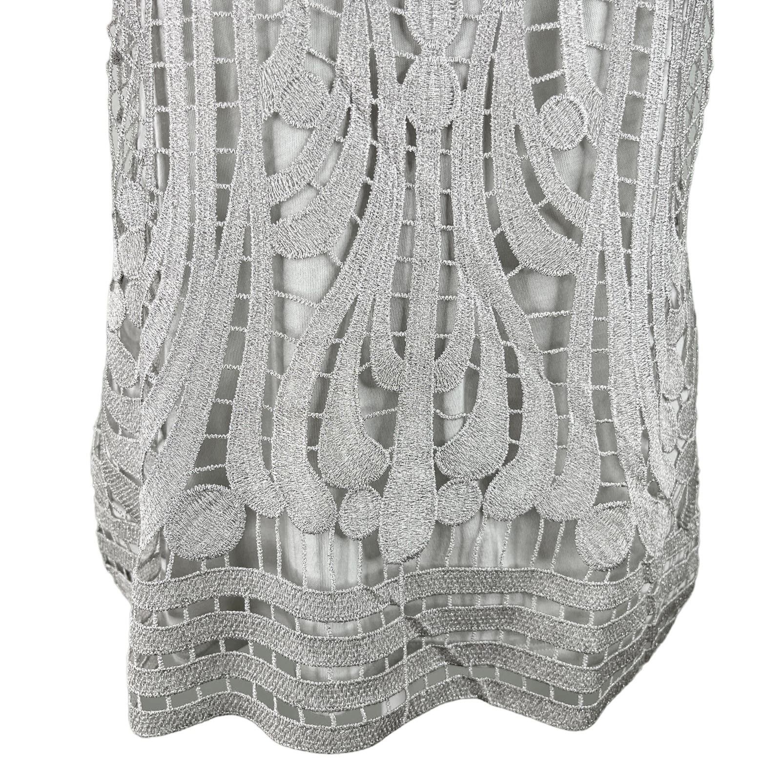 Express Express Womens Top Tank Blouse Crochet Gray Silver M New Size M / US 6-8 / IT 42-44 - 8 Thumbnail